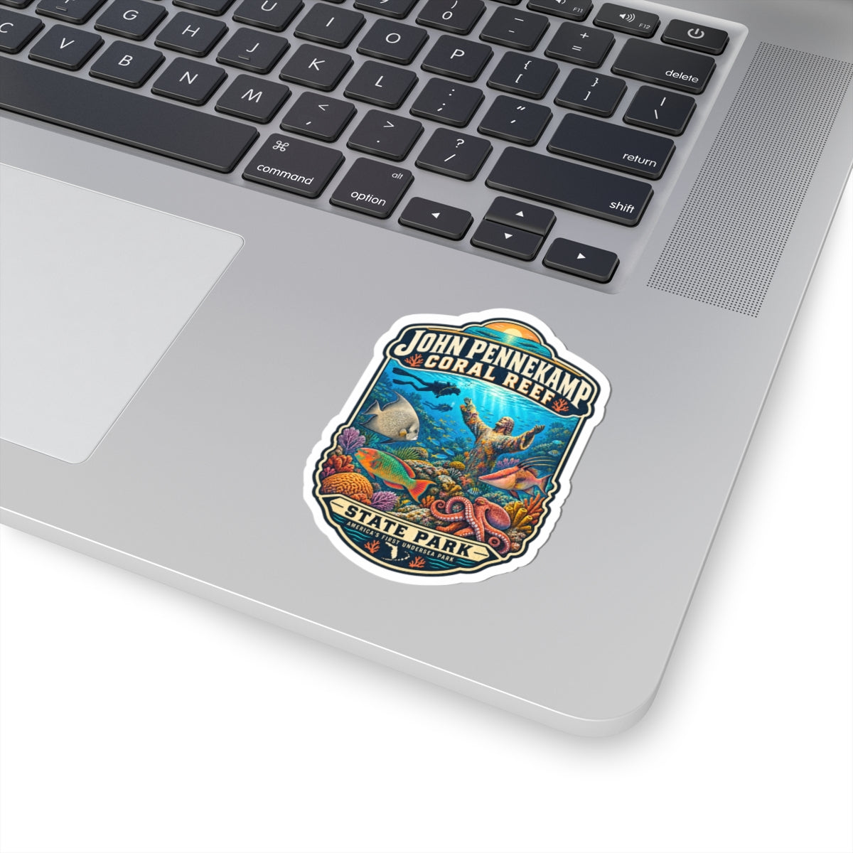 John Pennekamp Coral Reef State Park Sticker — Vintage Underwater Marine Life Kiss-Cut Sticker