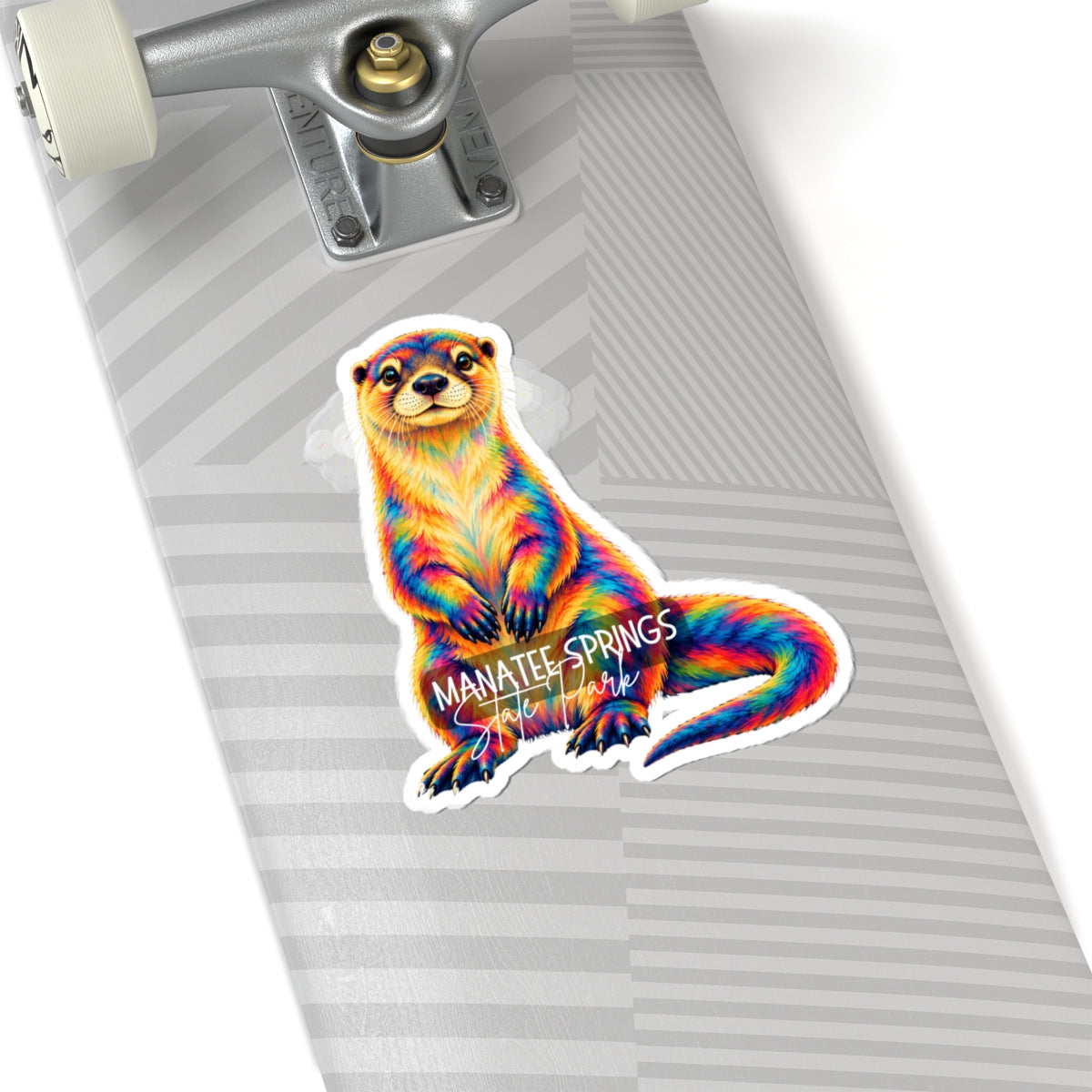 Colorful River Otter Kiss-Cut Sticker — 'Manatee Springs State Park' Vinyl Decal
