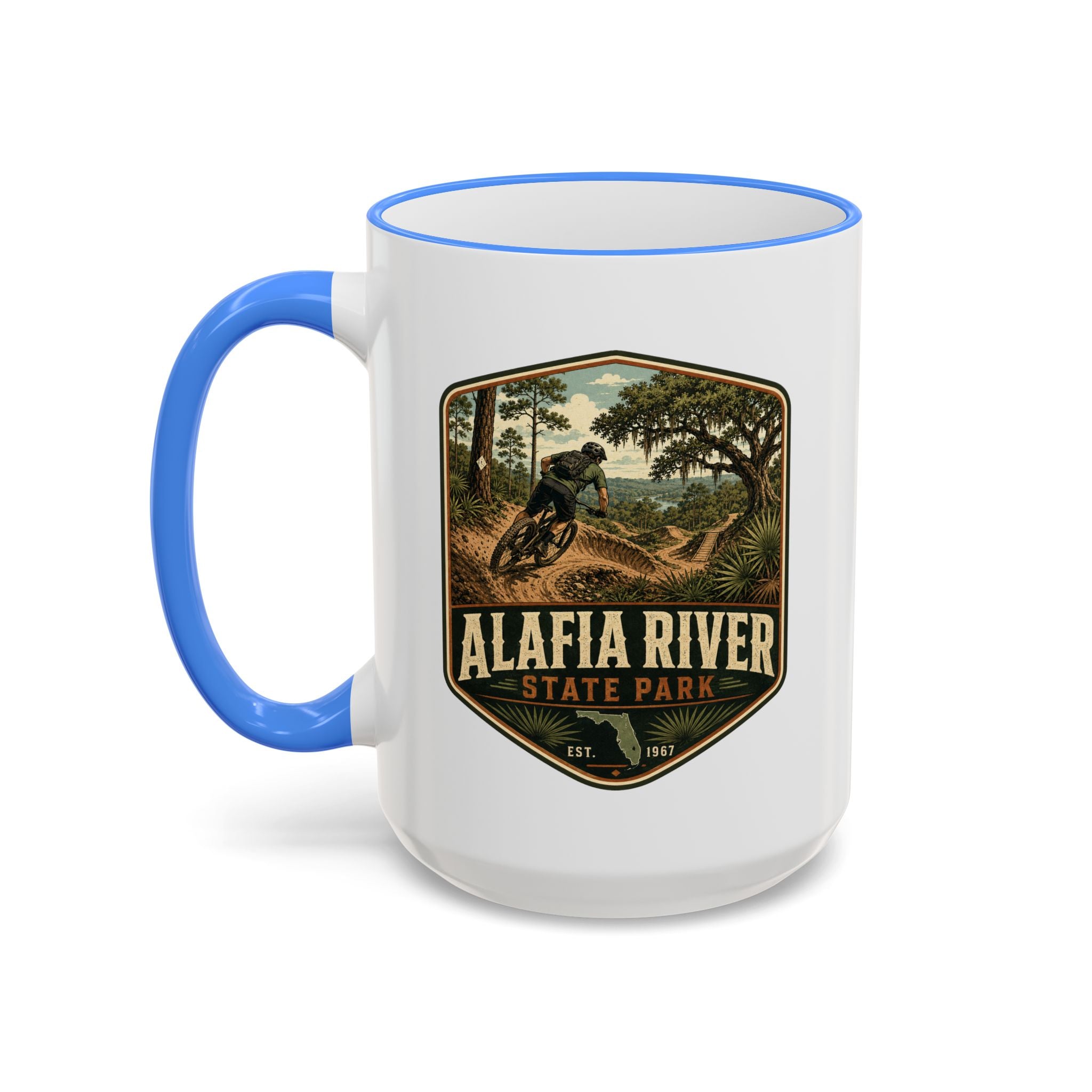 Alafia River Vintage Mug — Accent Rim & Handle 11oz/15oz