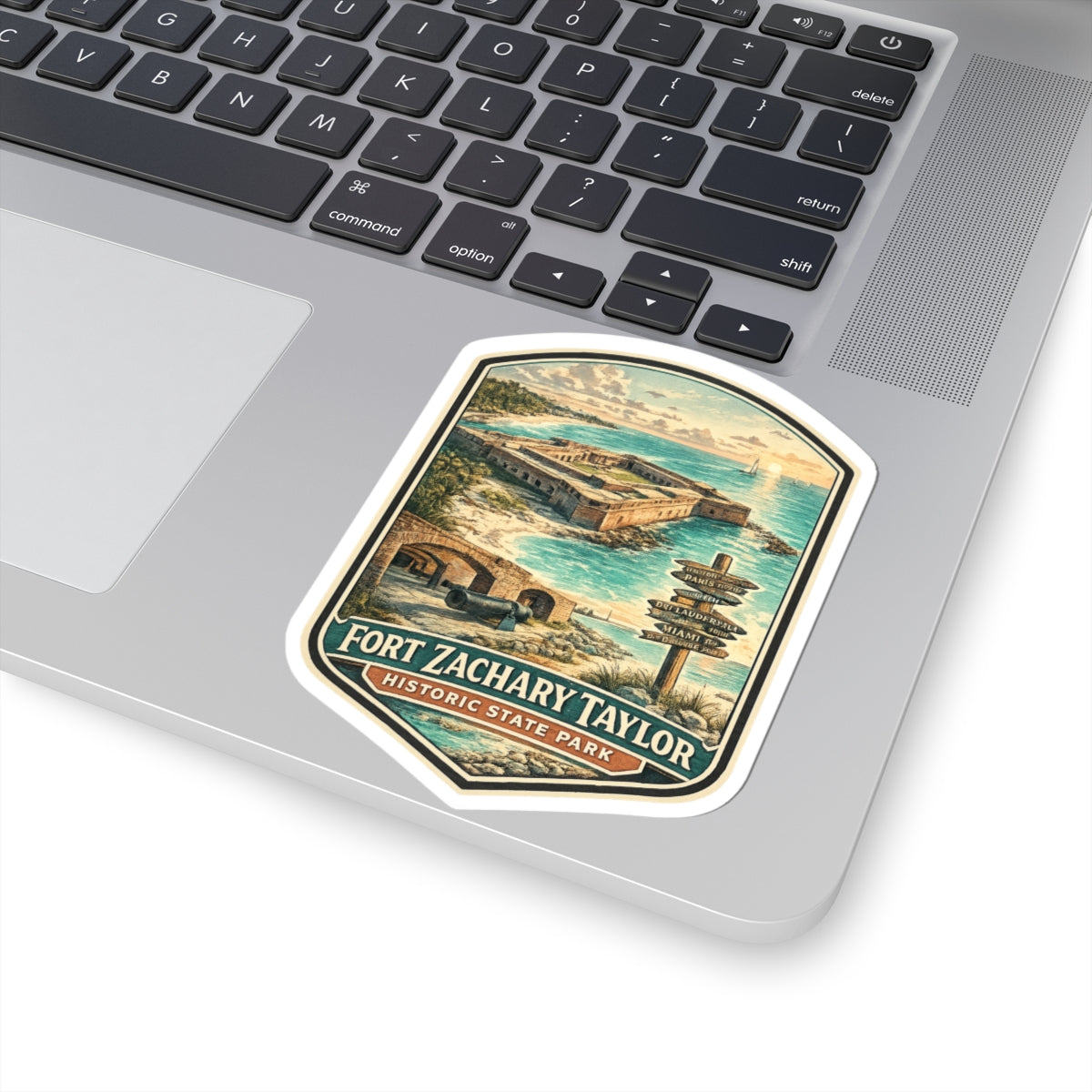 Fort Zachary Taylor Vintage Travel Sticker — Historic State Park Kiss-Cut Decal
