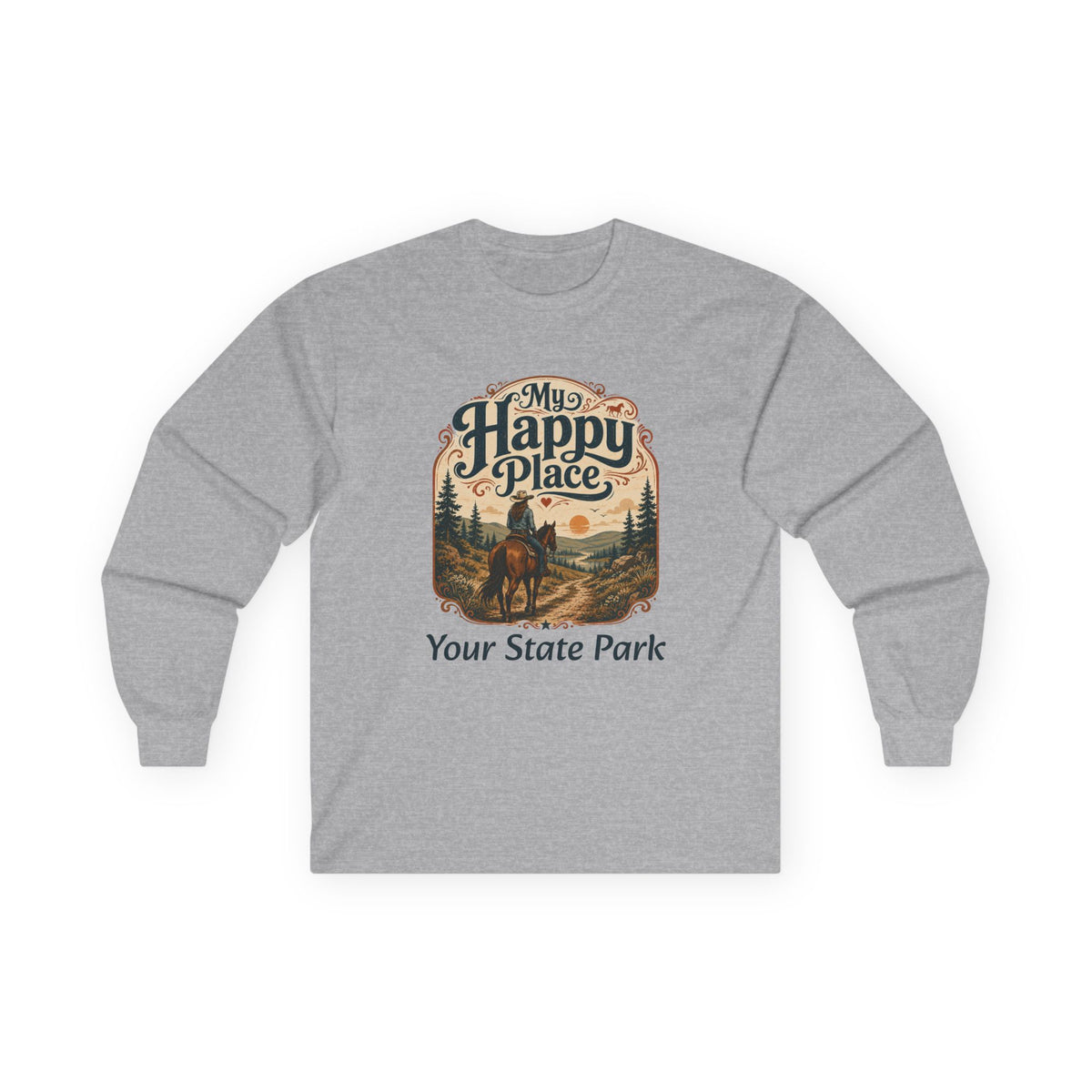CUSTOMIZABLE Happy Place — Vintage Riding Shirt