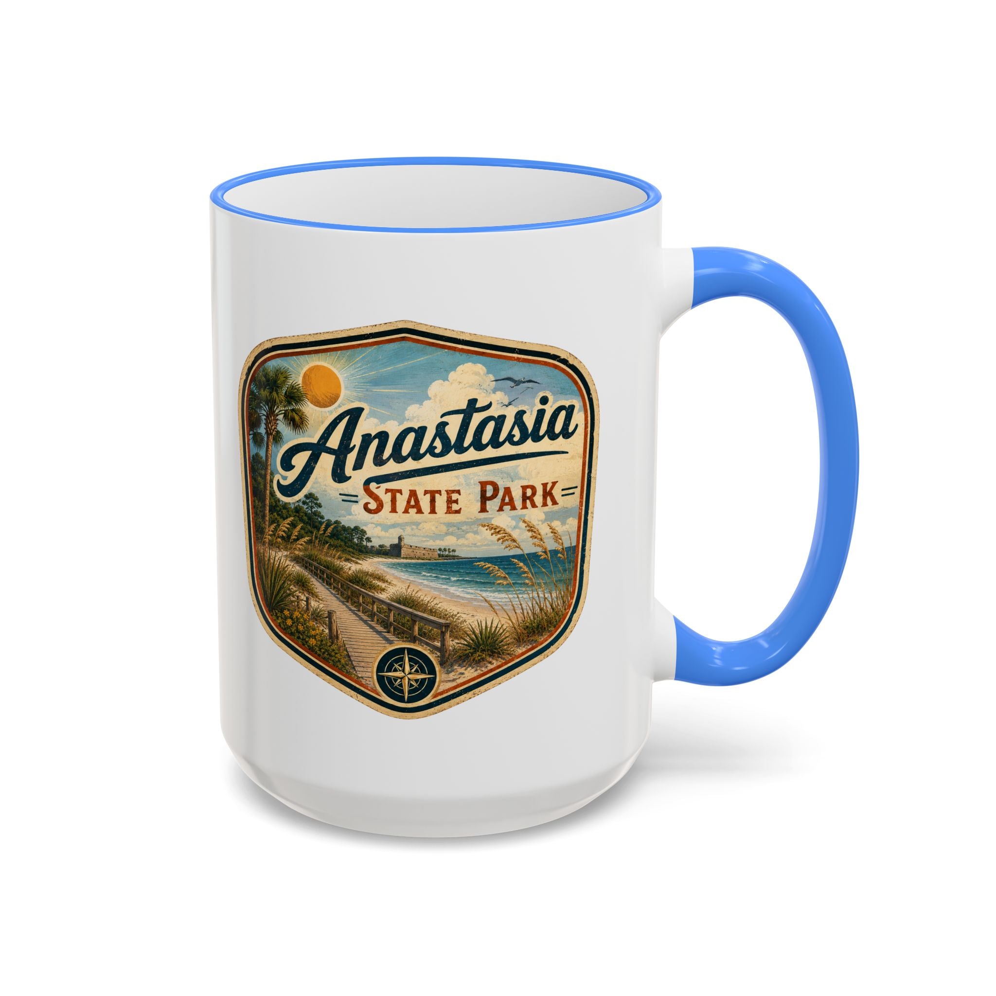 Anastasia Vintage Mug — Accent Rim & Handle 11oz/15oz