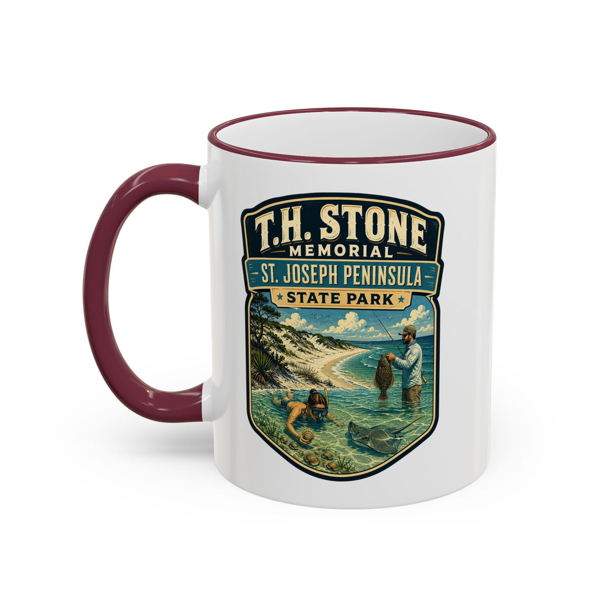 T.H. Stone Memorial Mug — Accent Rim & Handle 11oz/15oz