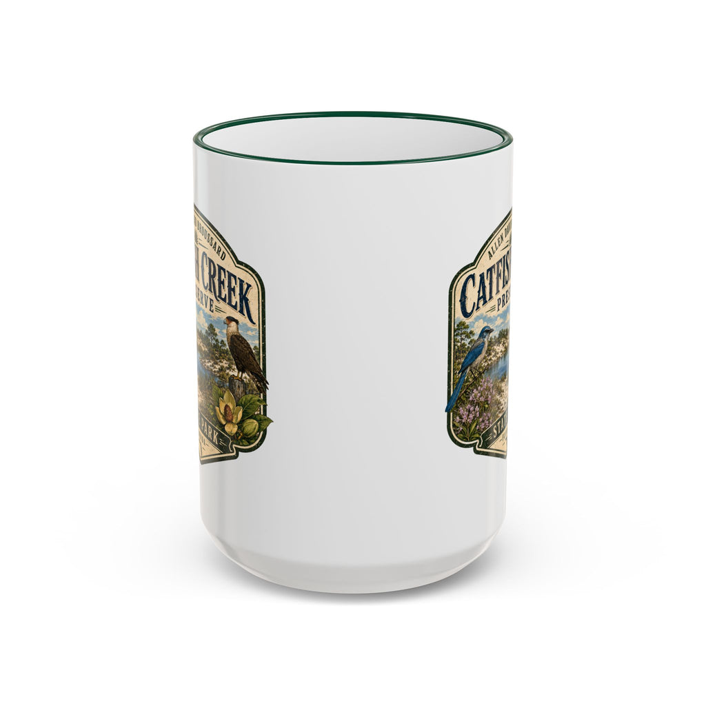 Catfish Creek Vintage Mug — Accent Rim & Handle 11oz/15oz