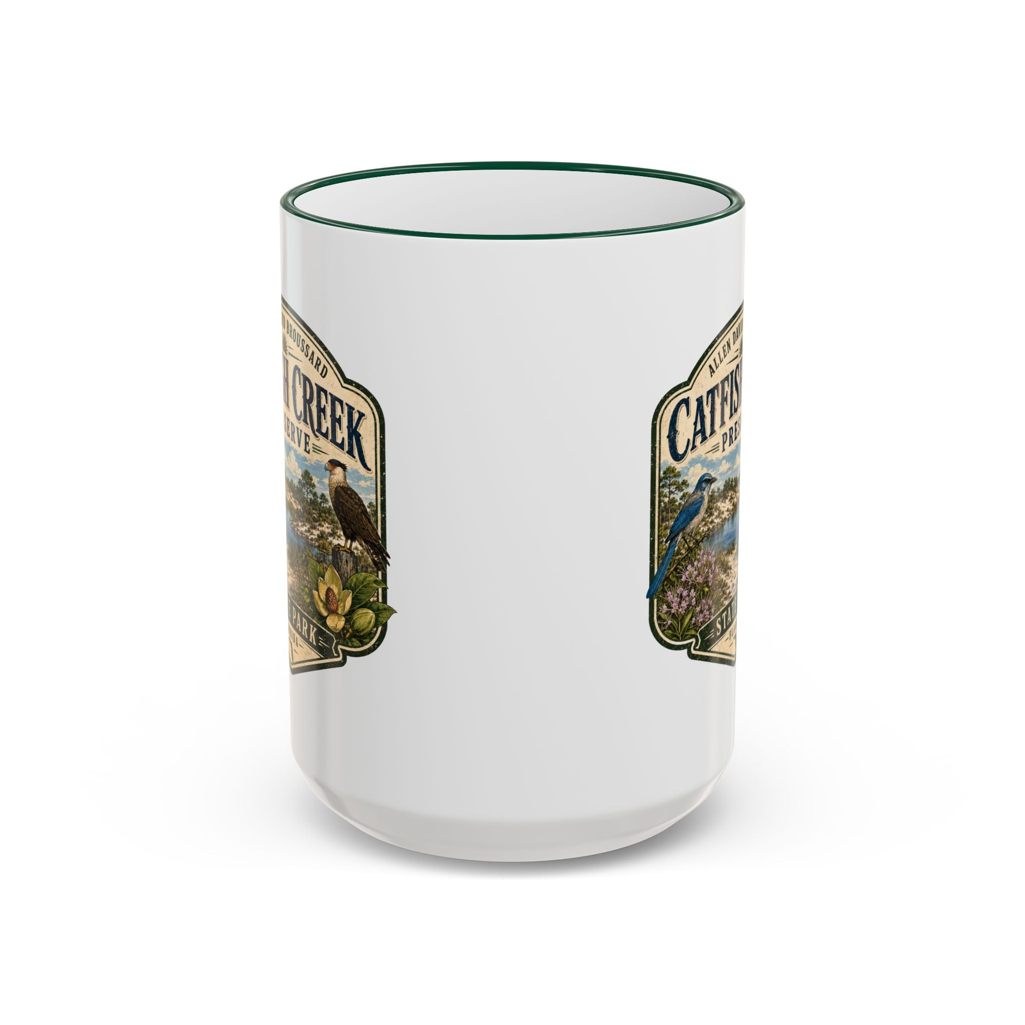 Catfish Creek Vintage Mug — Accent Rim & Handle 11oz/15oz