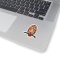 Rainbow Barred Owl Kiss-Cut Sticker