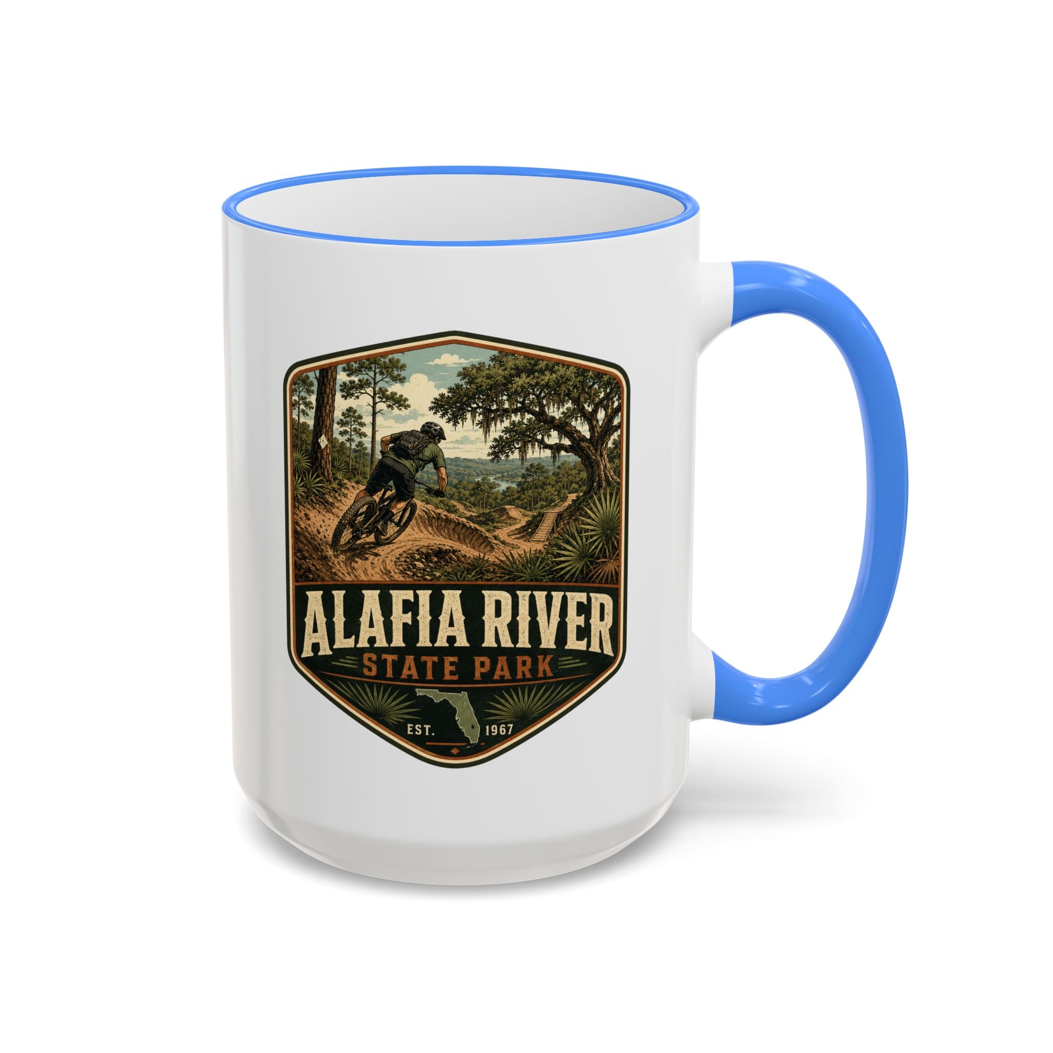 Alafia River Vintage Mug — Accent Rim & Handle 11oz/15oz