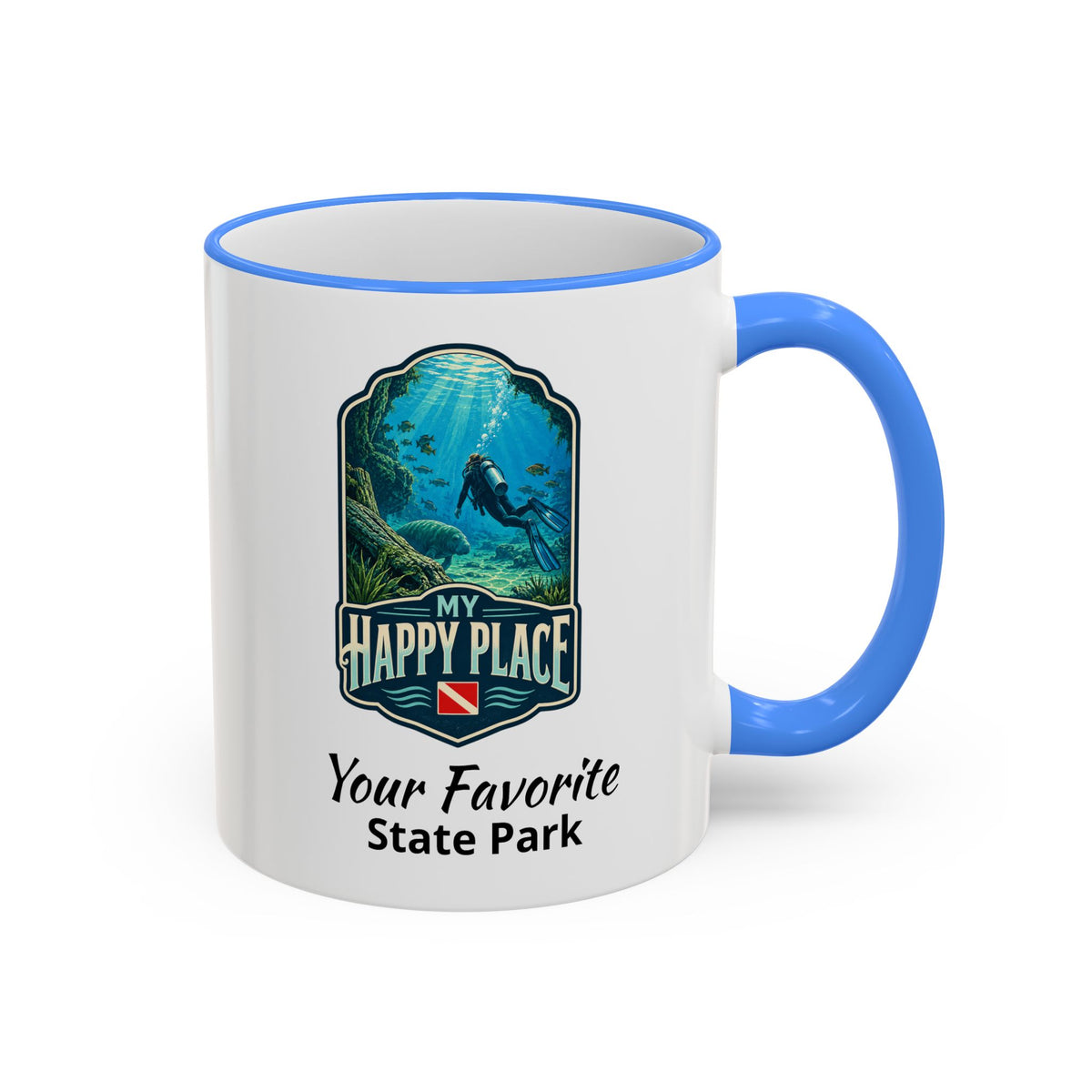 CUSTOMIZABLE Scuba Springs Accent Rim & Handle 11oz/15oz