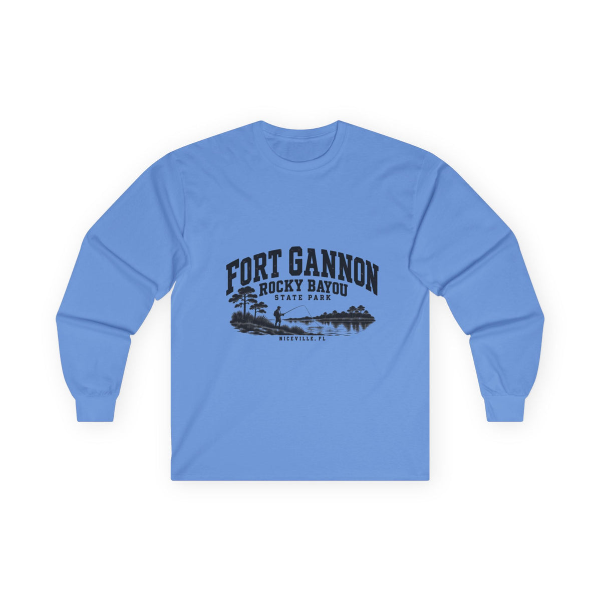 Fort Gannon Rocky Bayou State Park Logo- Long Sleeve Tee
