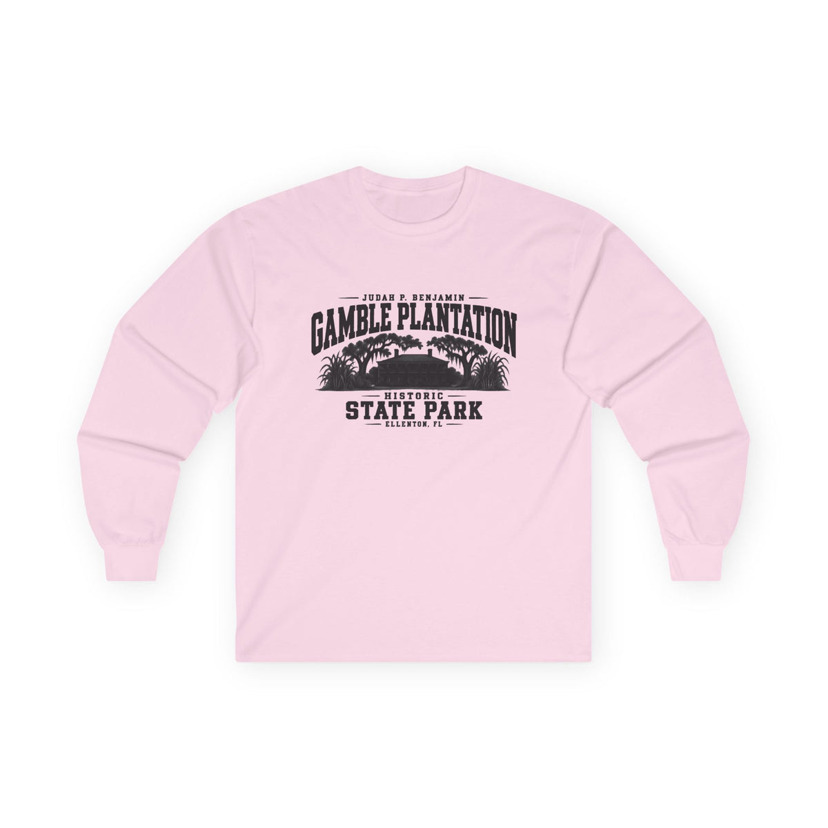 Judah P. Benjamin Gamble Plantation Historic State Park Logo- Long Sleeve Tee