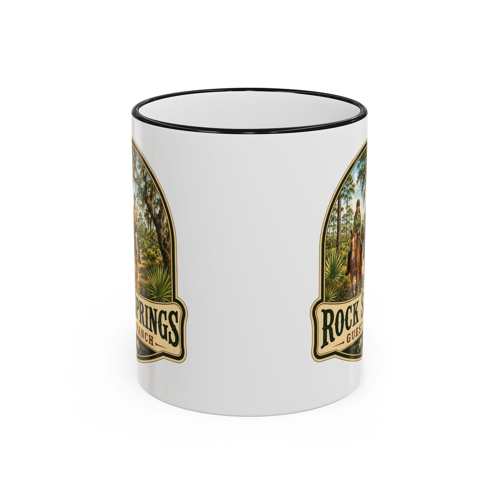 Rock Springs Guest Ranch Vintage Mug — Accent Rim & Handle 11oz/15oz