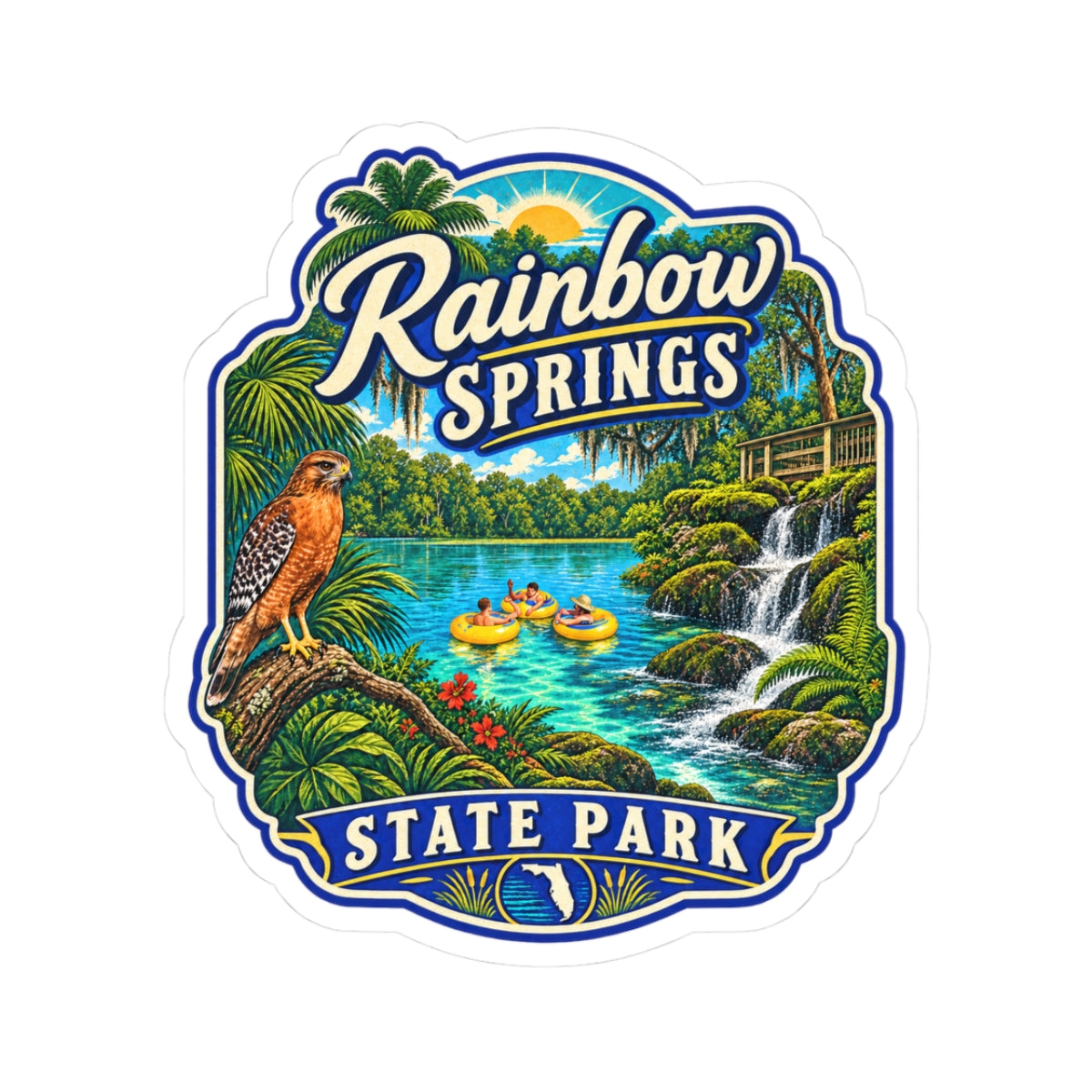 Rainbow Springs State Park Sticker — Vintage Nature Park Decal