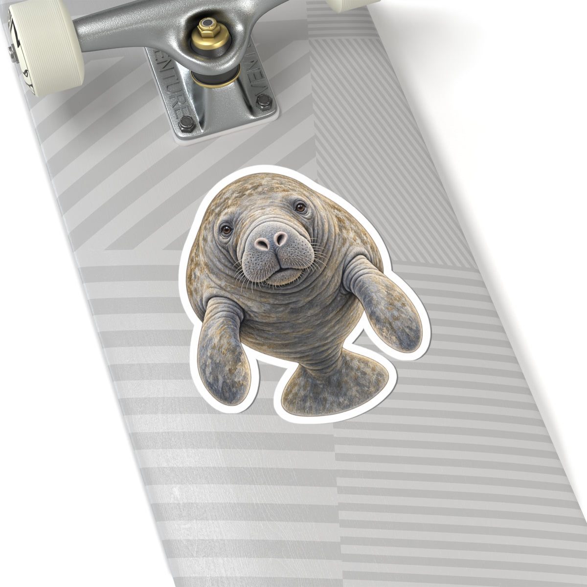 Manatee Kiss-Cut Sticker — Cute Realistic Sea Cow Decal