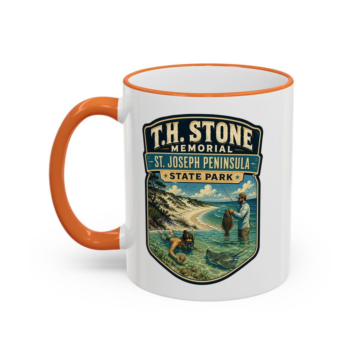 T.H. Stone Memorial Mug — Accent Rim & Handle 11oz/15oz