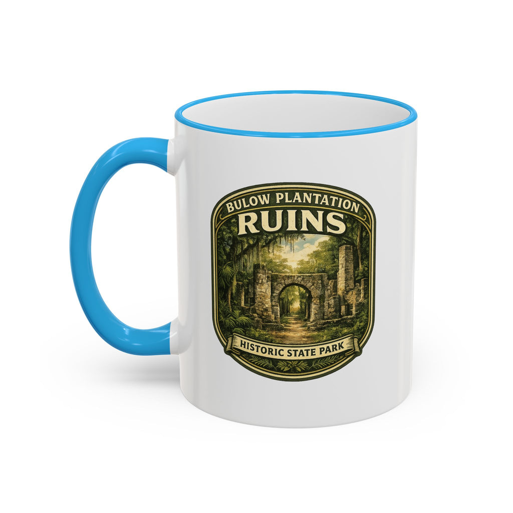 Bulow Ruins Vintage Mug — Accent Rim & Handle 11oz/15oz