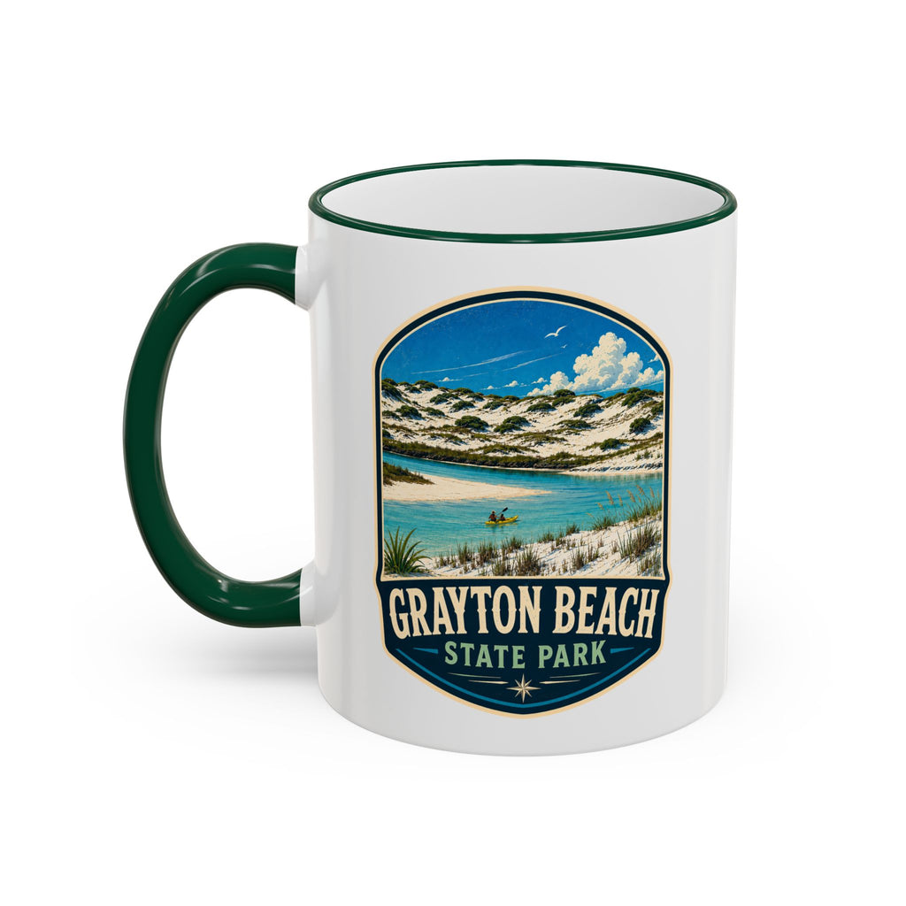 Grayton Beach Vintage Mug — Accent Rim & Handle 11oz/15oz
