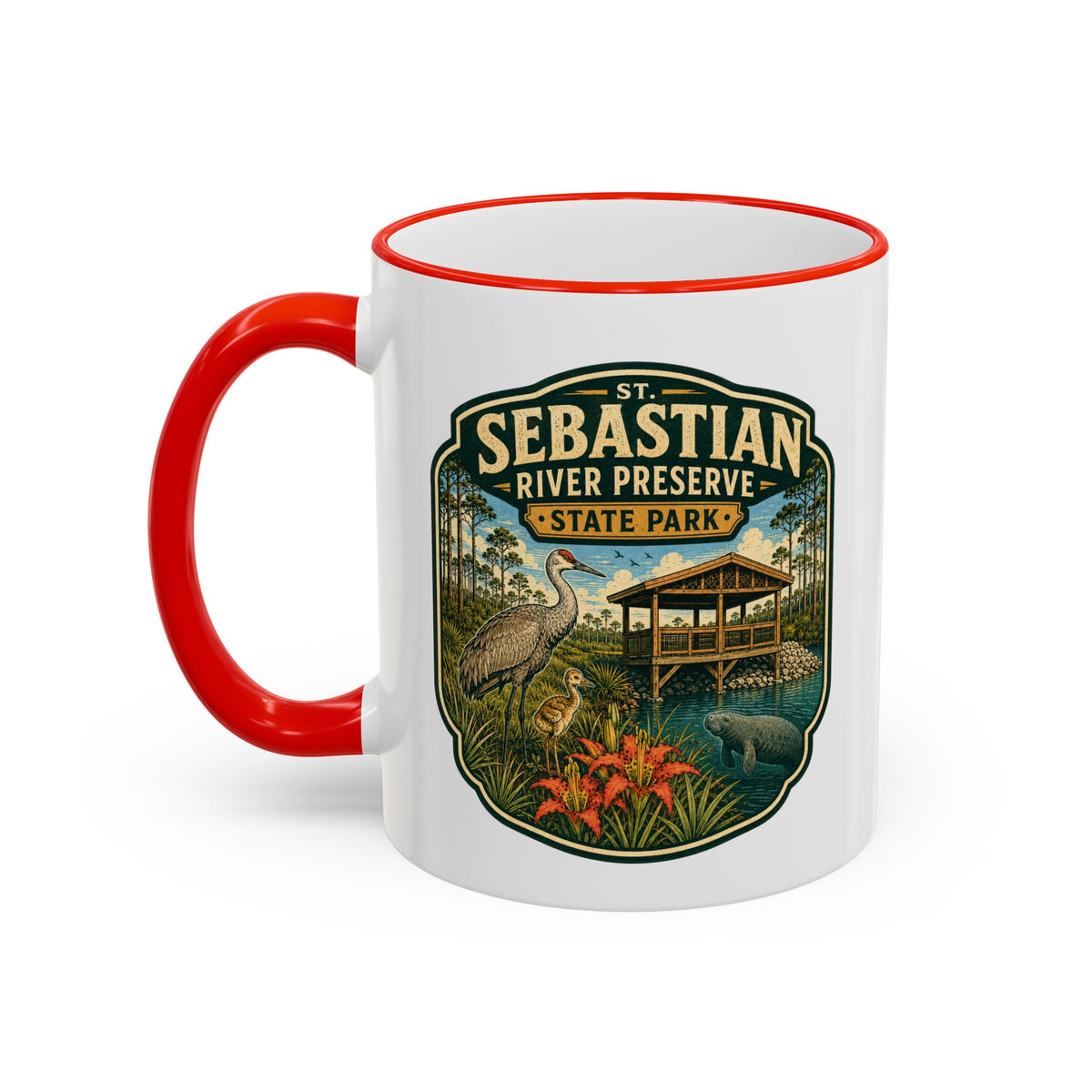 St. Sebastian River Mug — Accent Rim & Handle 11oz/15oz