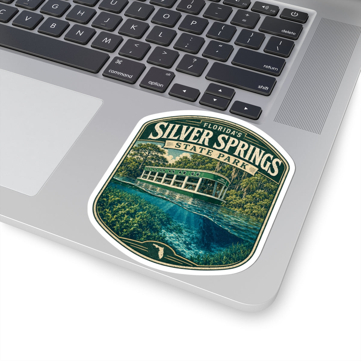 Silver Springs State Park Sticker – Vintage Florida River Boat Kiss-Cut