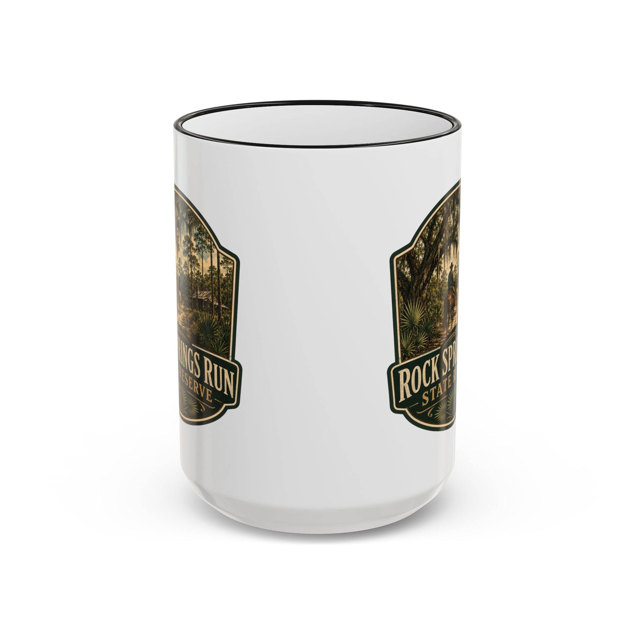 Rock Springs Run Vintage Mug — Accent Rim & Handle 11oz/15oz