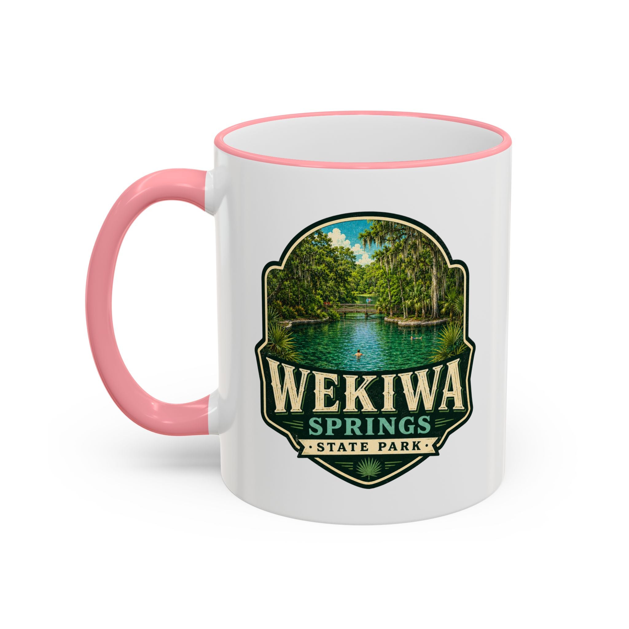 Wekiwa Springs Vintage Mug — Accent Rim & Handle 11oz/15oz