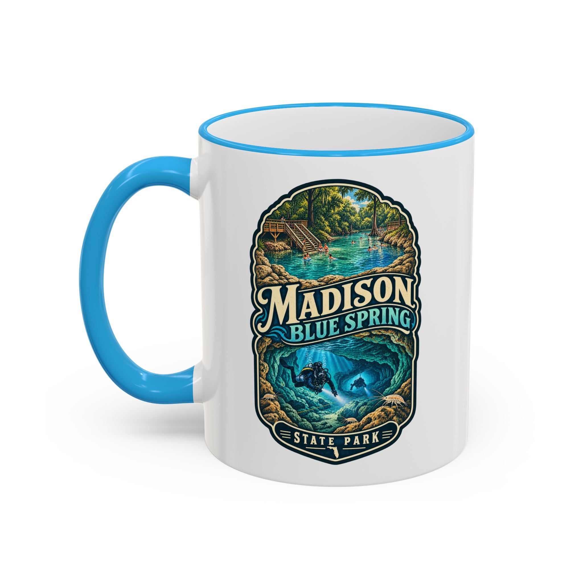 Madison Blue Spring Accent Rim & Handle 11oz/15oz