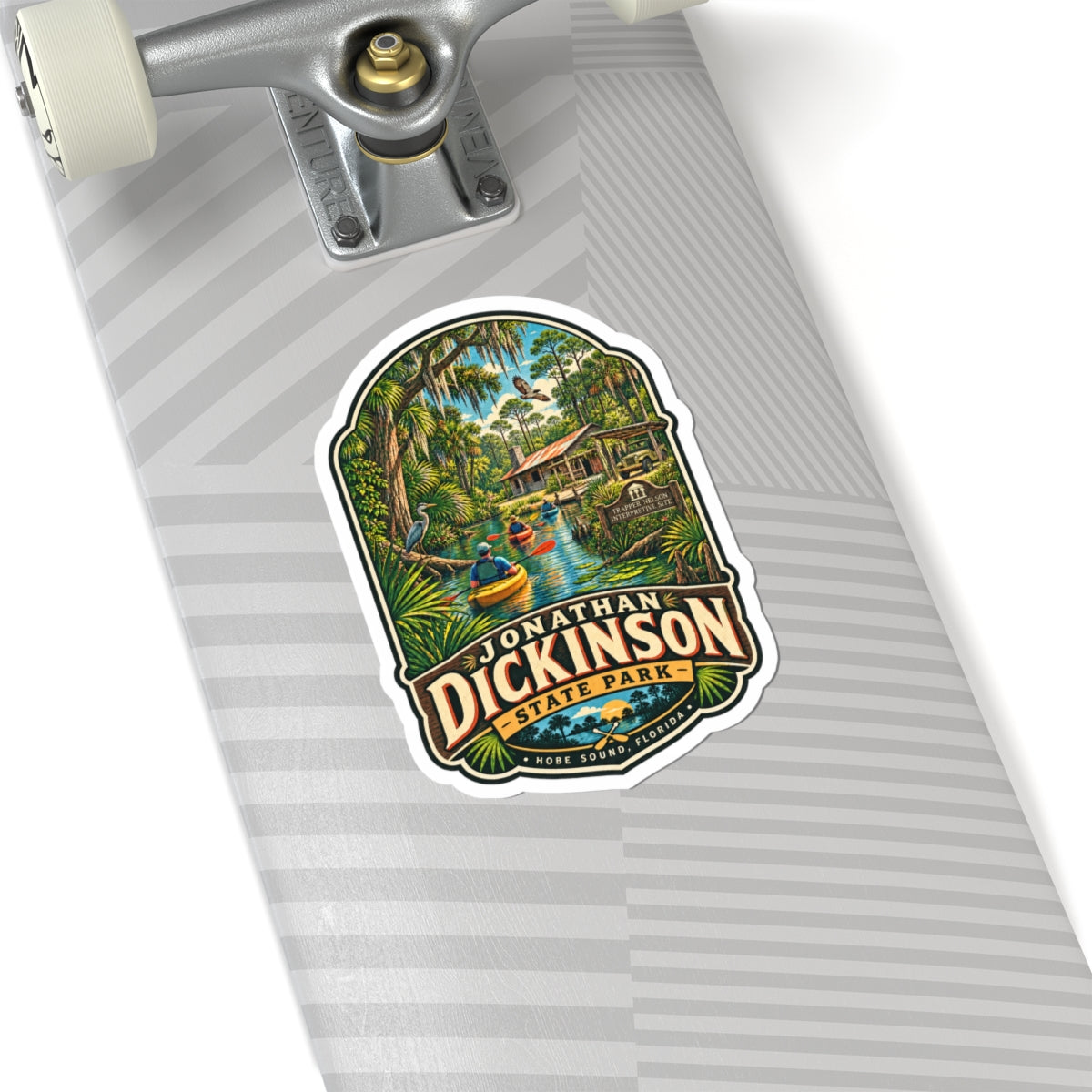 Jonathan Dickinson State Park Sticker — Vintage Kayaking Florida Park Decal
