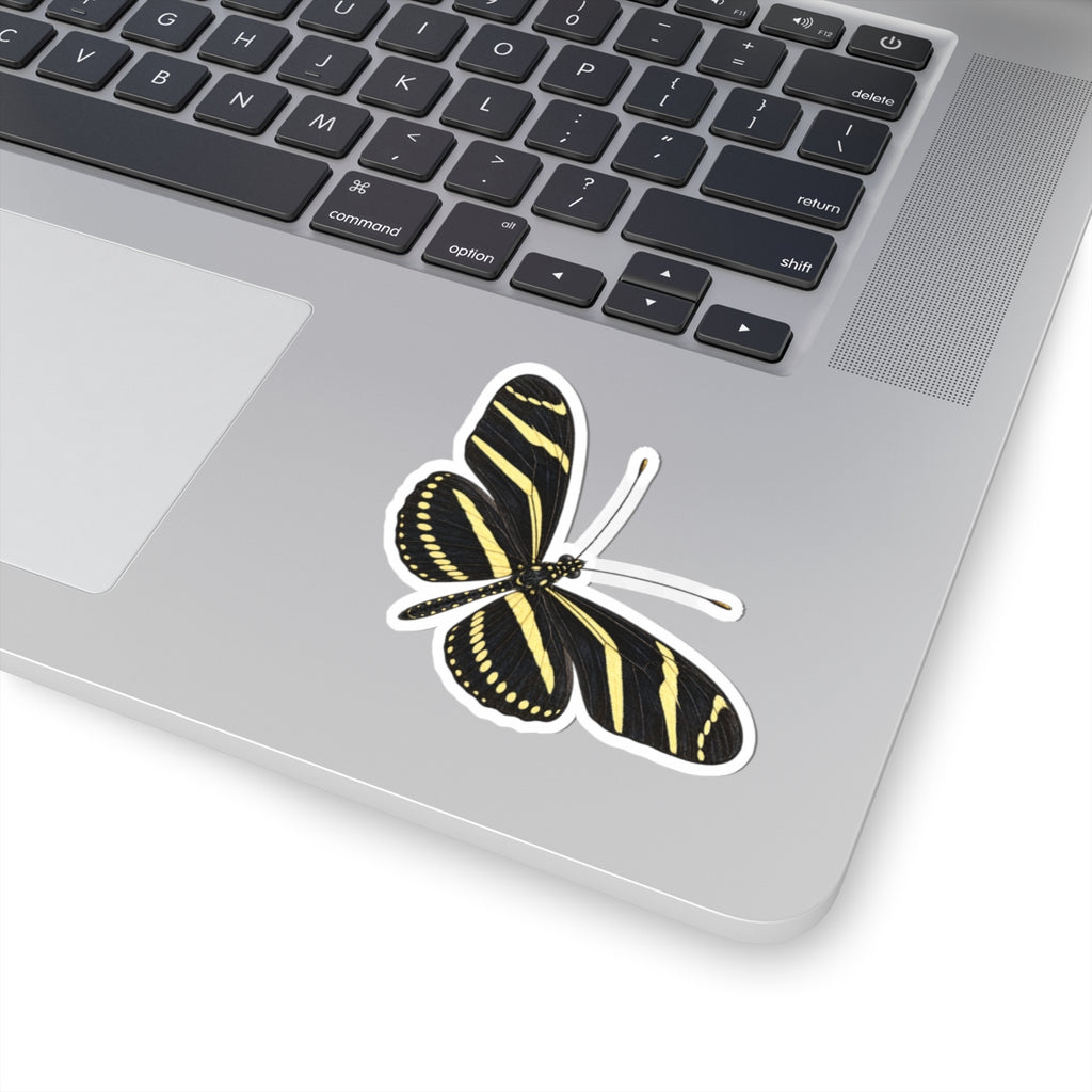 Zebra Longwing Butterfly Sticker — Realistic Decal