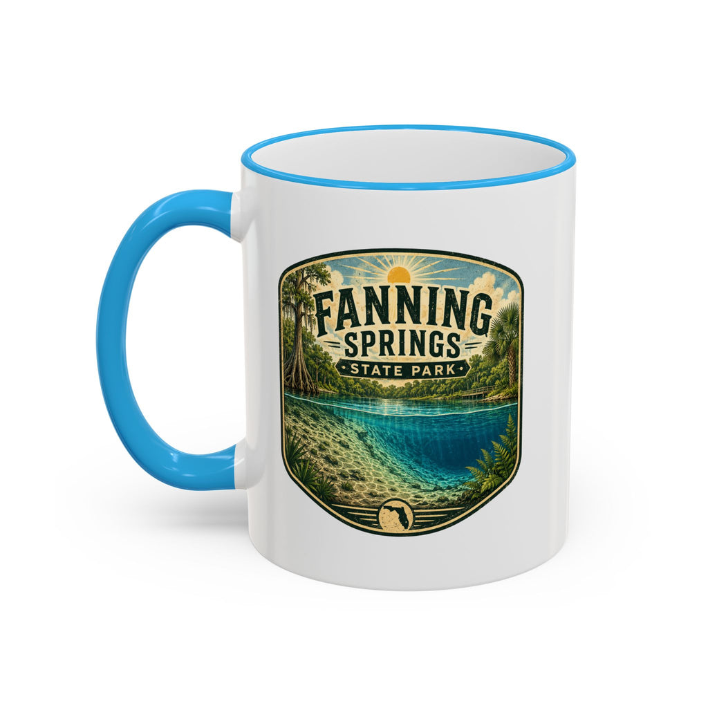 Fanning Springs Vintage Mug — Accent Rim & Handle 11oz/15oz