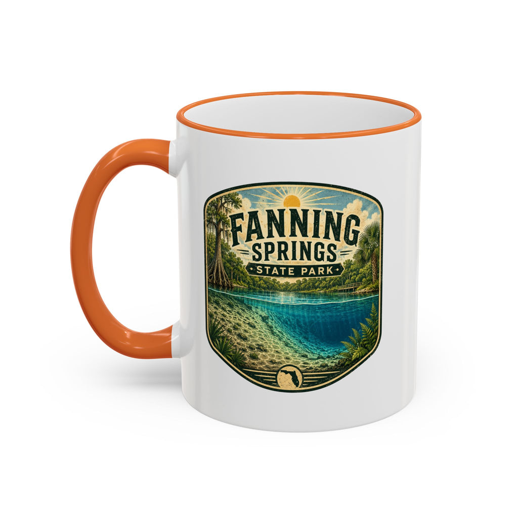 Fanning Springs Vintage Mug — Accent Rim & Handle 11oz/15oz