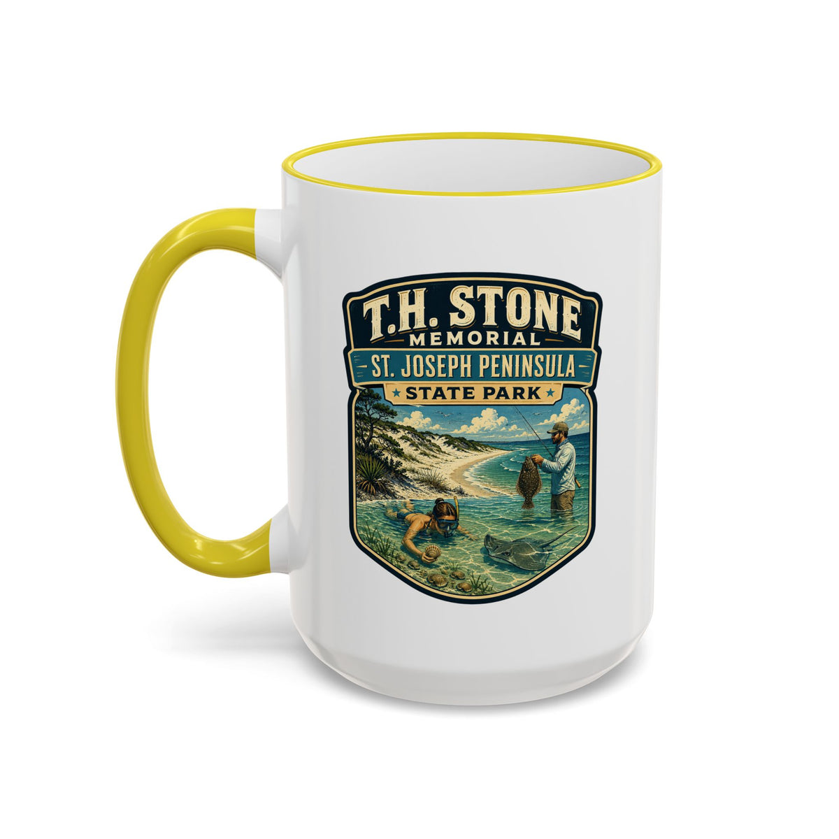 T.H. Stone Memorial Mug — Accent Rim & Handle 11oz/15oz