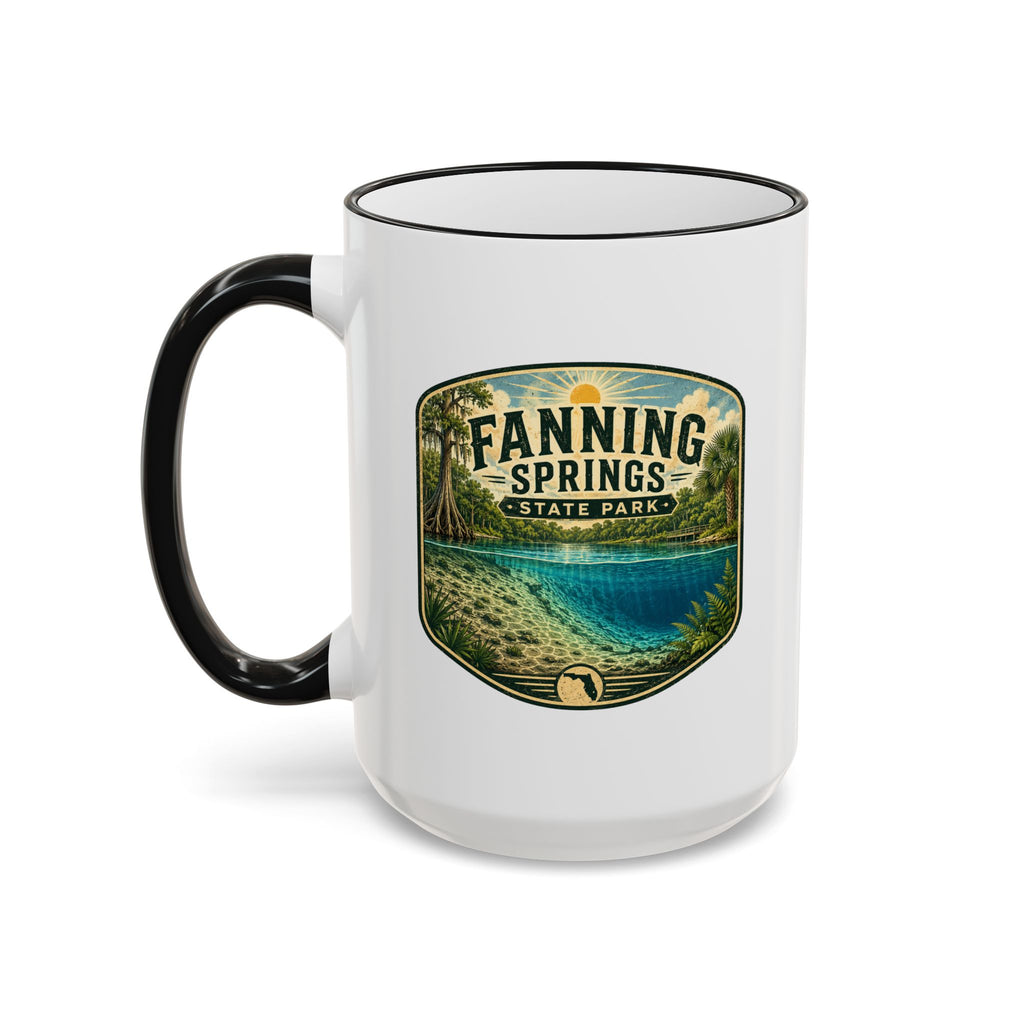 Fanning Springs Vintage Mug — Accent Rim & Handle 11oz/15oz