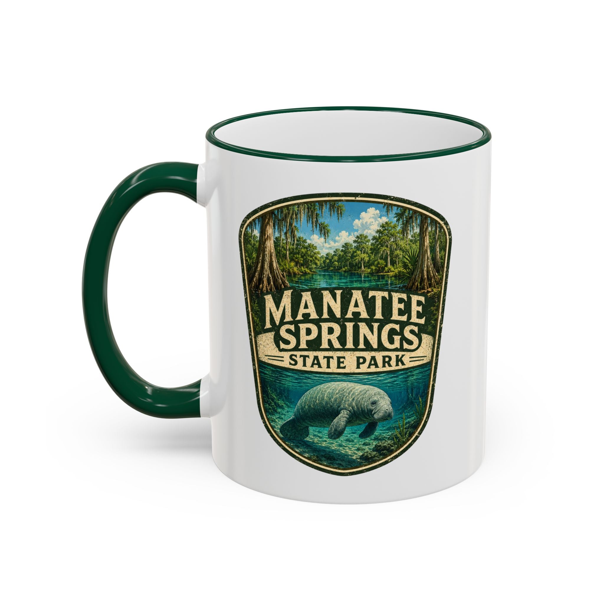 Manatee Springs Manatee Mug — Accent Rim & Handle 11oz/15oz