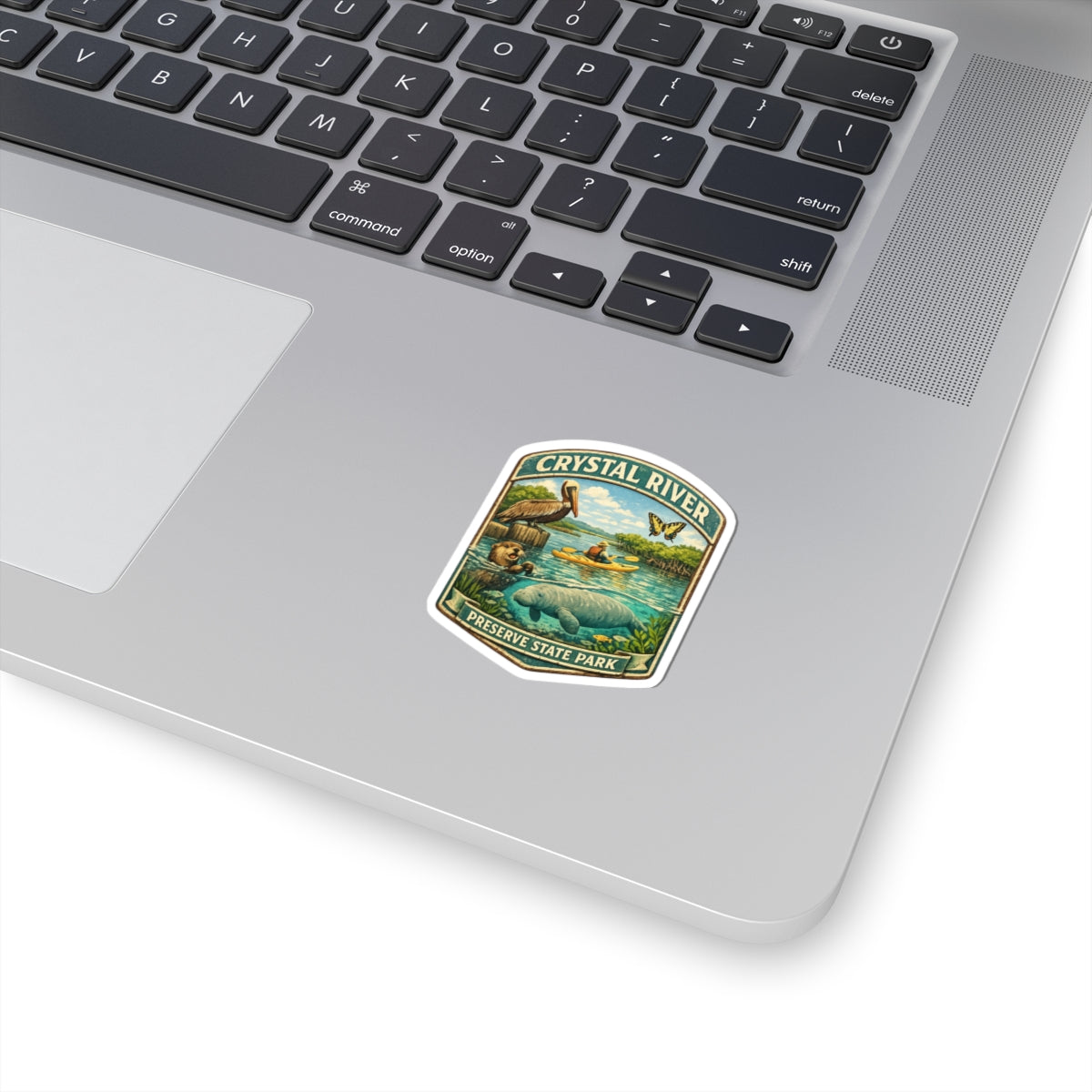 Crystal River State Park Sticker — Manatee & Kayak Nature Badge