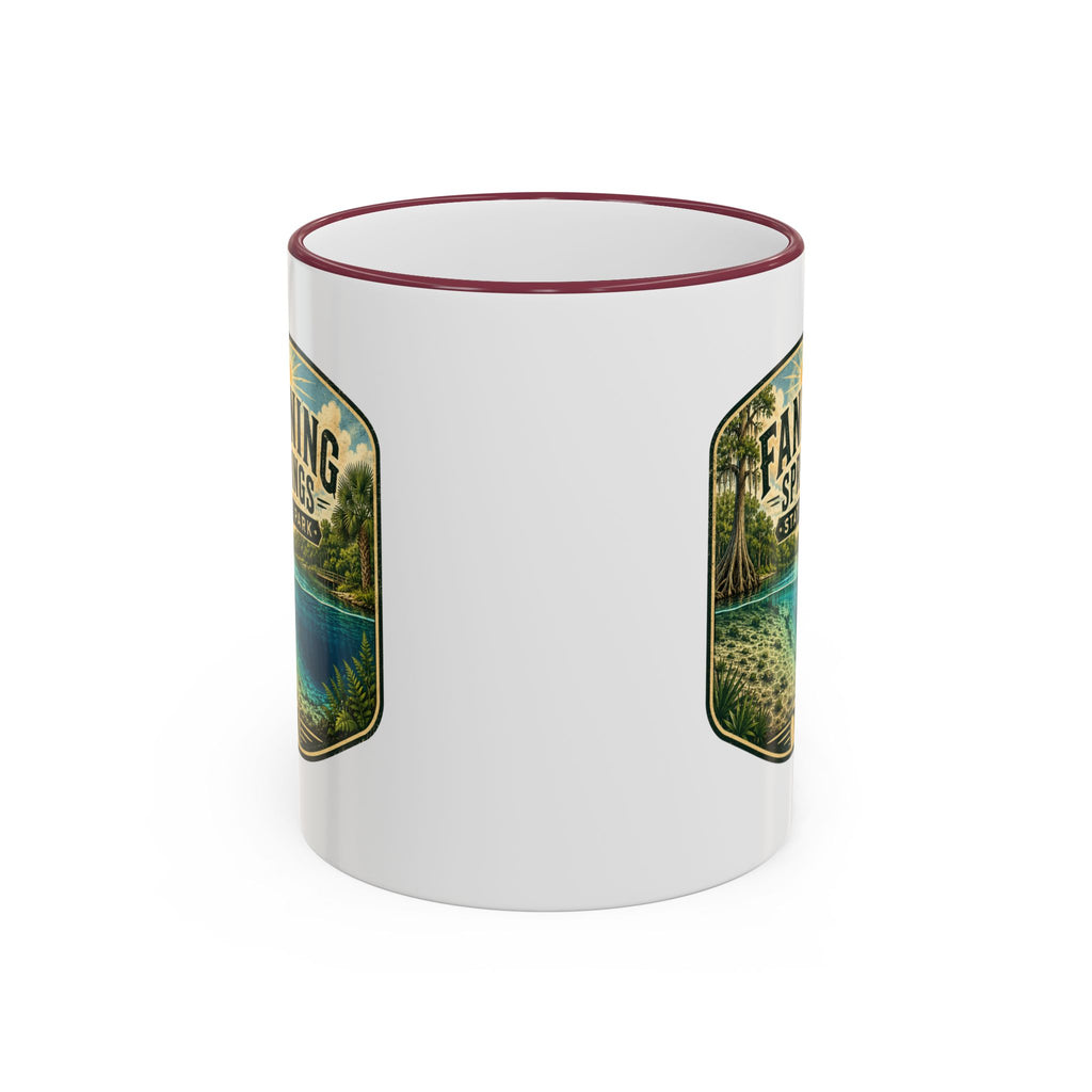 Fanning Springs Vintage Mug — Accent Rim & Handle 11oz/15oz