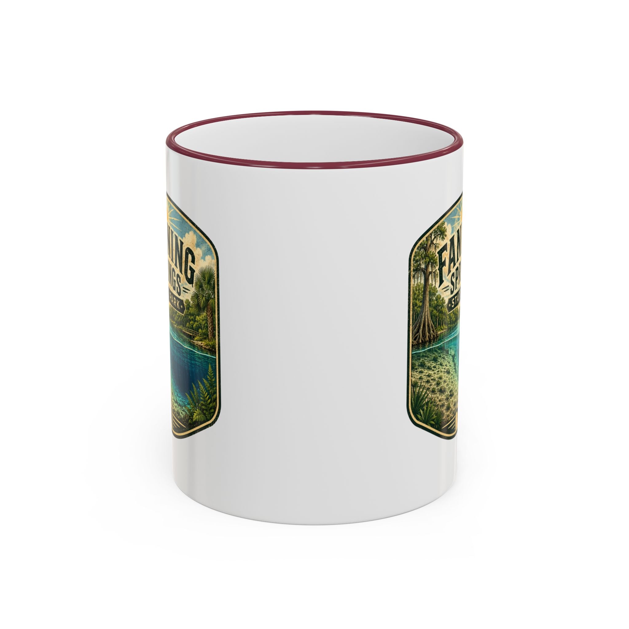 Fanning Springs Vintage Mug — Accent Rim & Handle 11oz/15oz