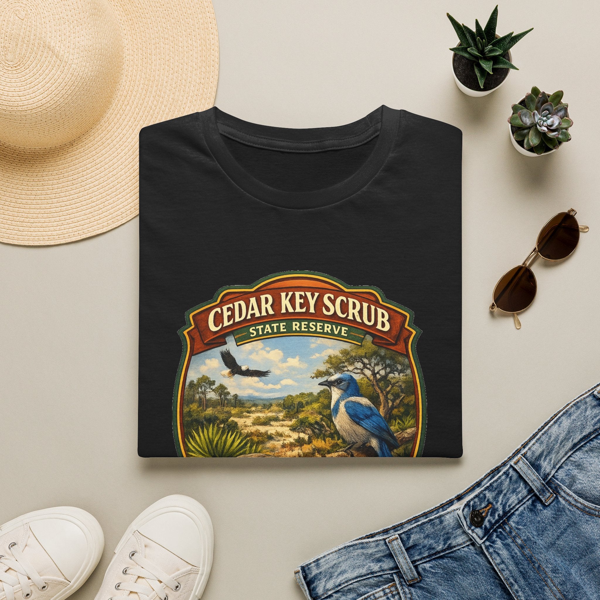Cedar Key Scrub- Retro Tee