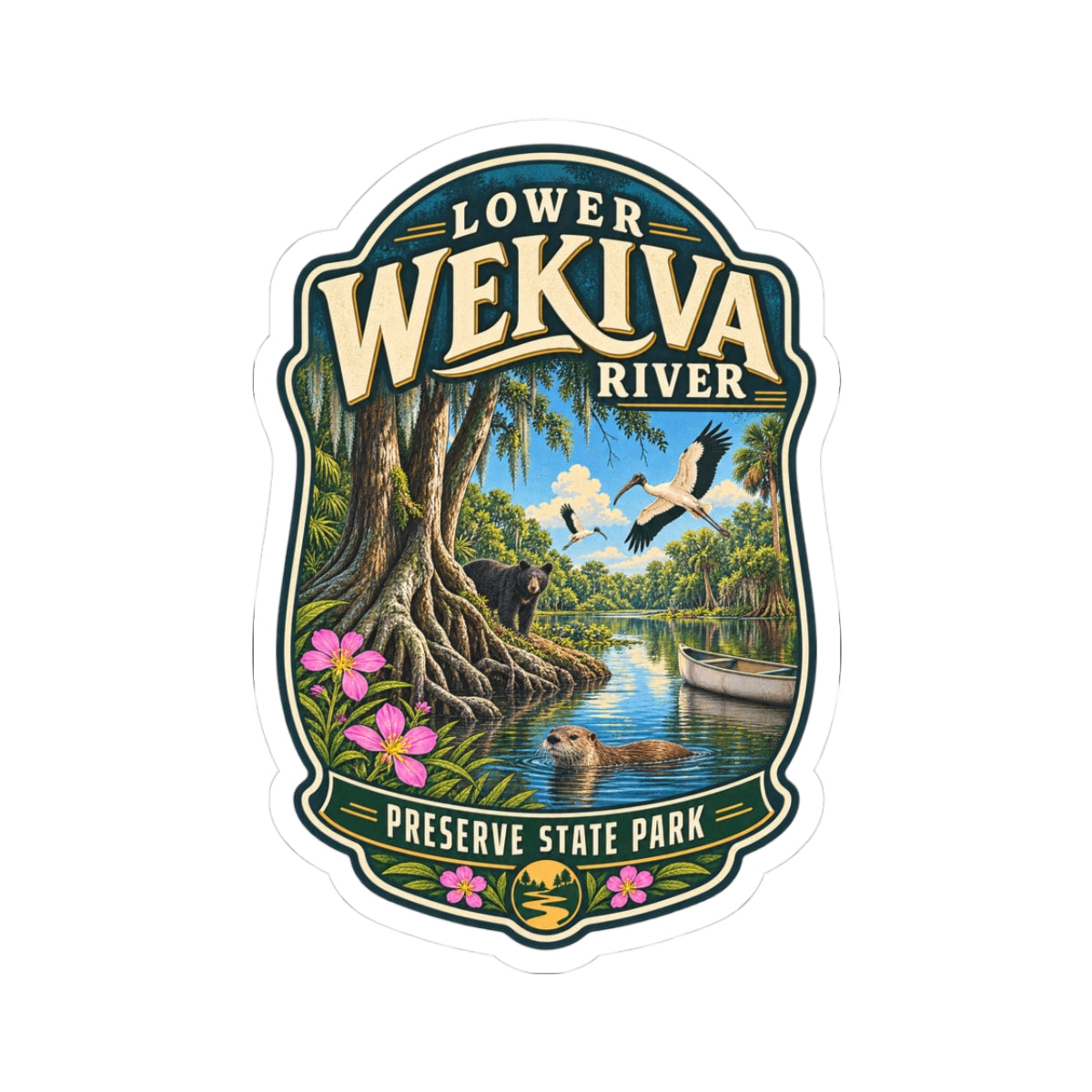 Lower Wekiva River Preserve State Park Sticker — Scenic Nature Badge