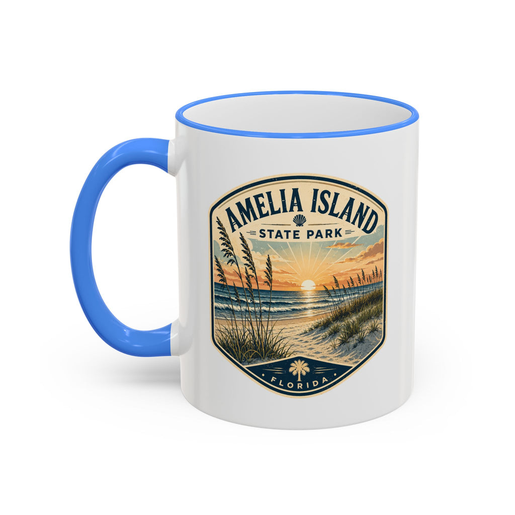 Amelia Island Vintage Mug — Accent Rim & Handle 11oz/15oz