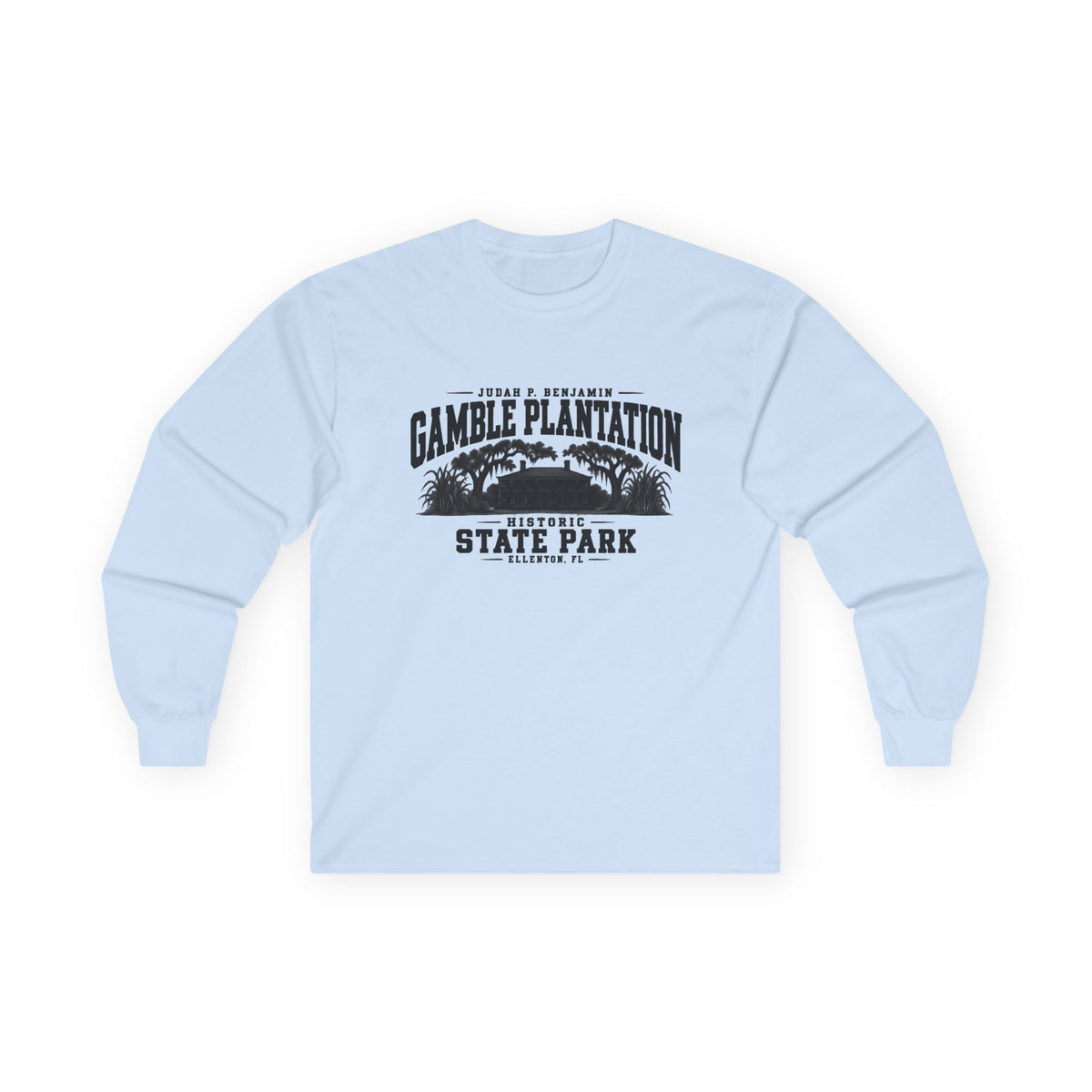 Judah P. Benjamin Gamble Plantation Historic State Park Logo- Long Sleeve Tee