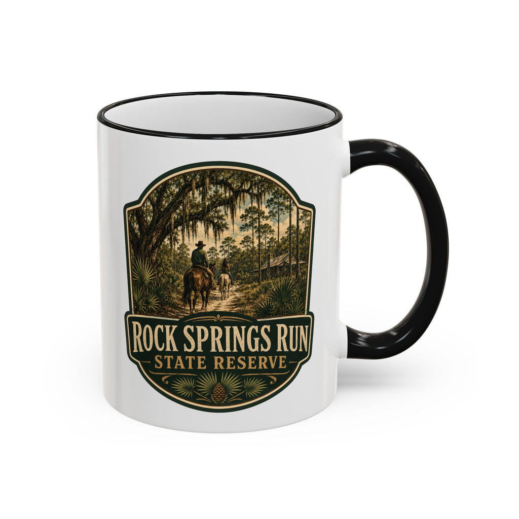 Rock Springs Run Vintage Mug — Accent Rim & Handle 11oz/15oz