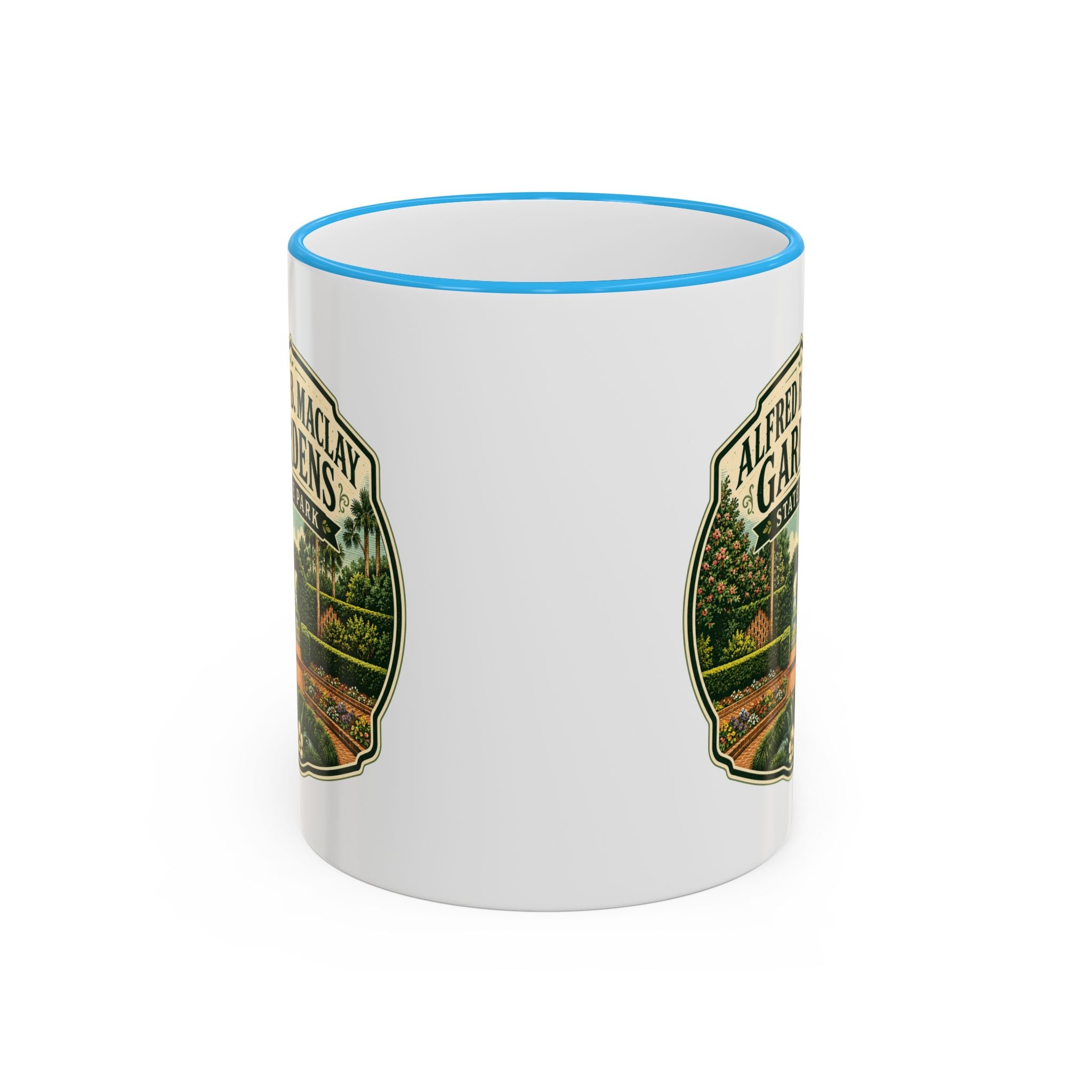 Maclay Gardens Vintage Mug — Accent Rim & Handle 11oz/15oz