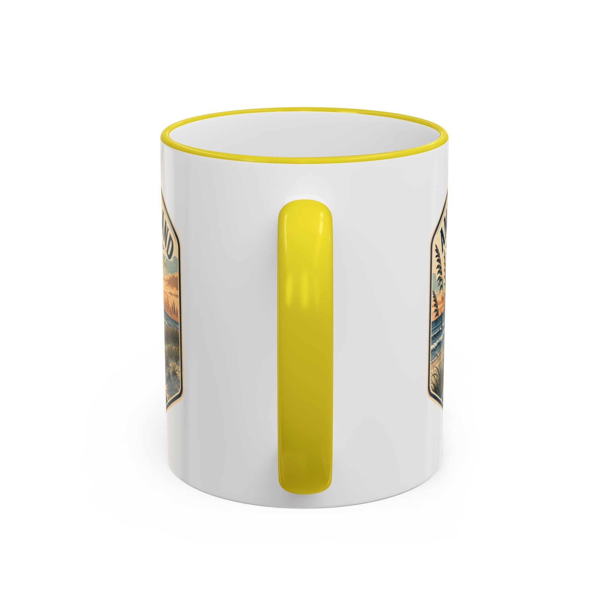 Amelia Island Vintage Mug — Accent Rim & Handle 11oz/15oz