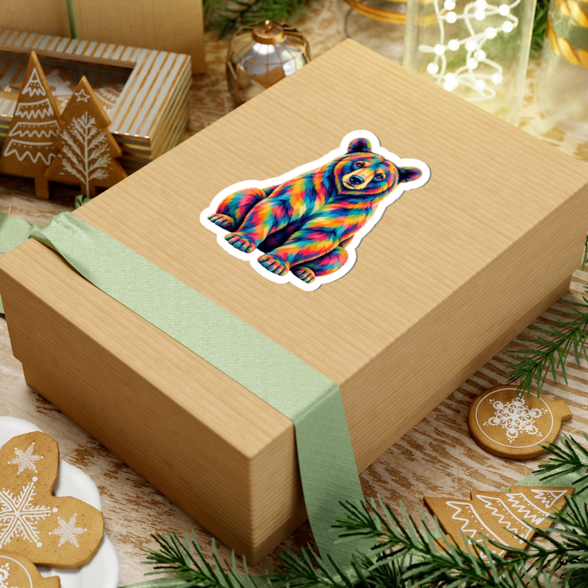 Rainbow Urban Bear Sticker