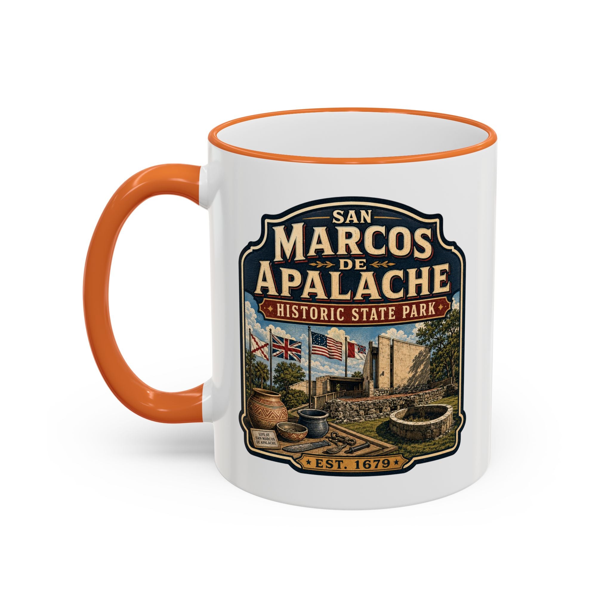 San Marcos de Apalache Accent Rim & Handle 11oz/15oz