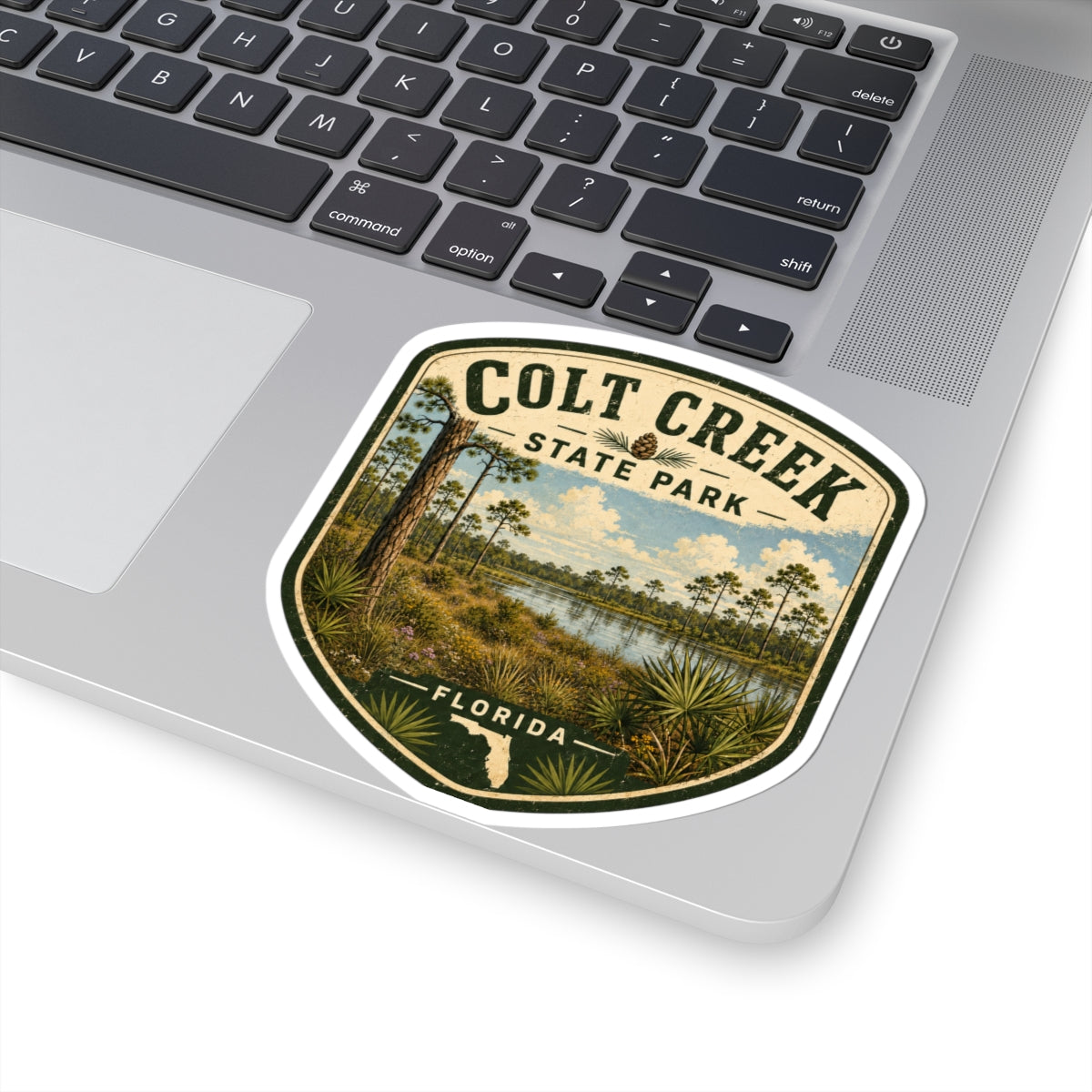 Colt Creek State Park Florida Vintage Badge Sticker — Scenic Nature Park Decal