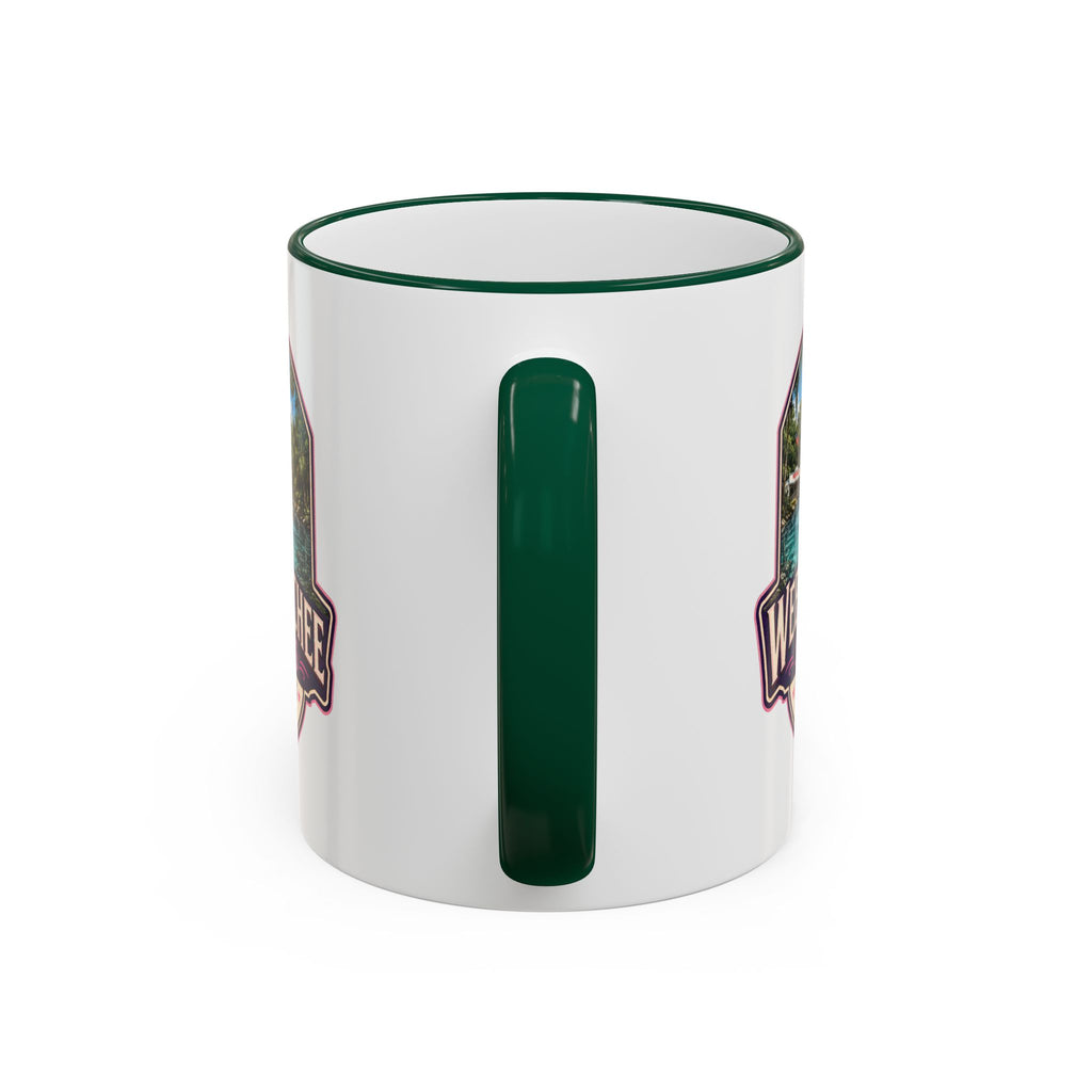Weeki Wachee Vintage Mug Pink — Accent Rim & Handle 11oz/15oz