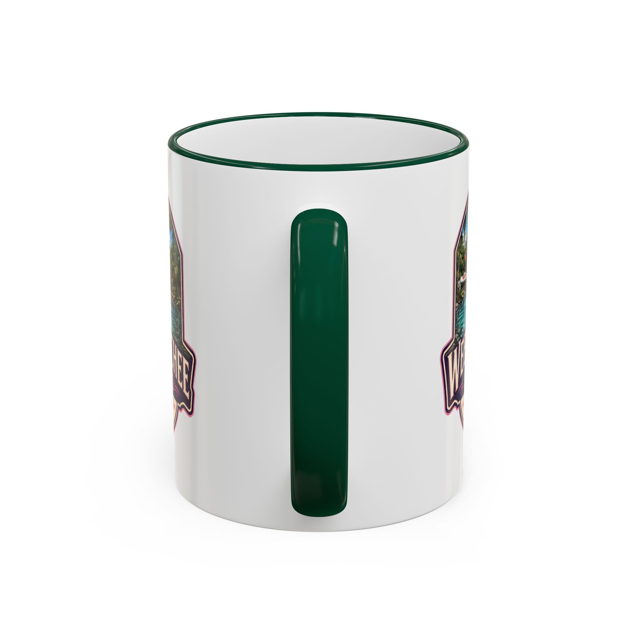 Weeki Wachee Vintage Mug Pink — Accent Rim & Handle 11oz/15oz