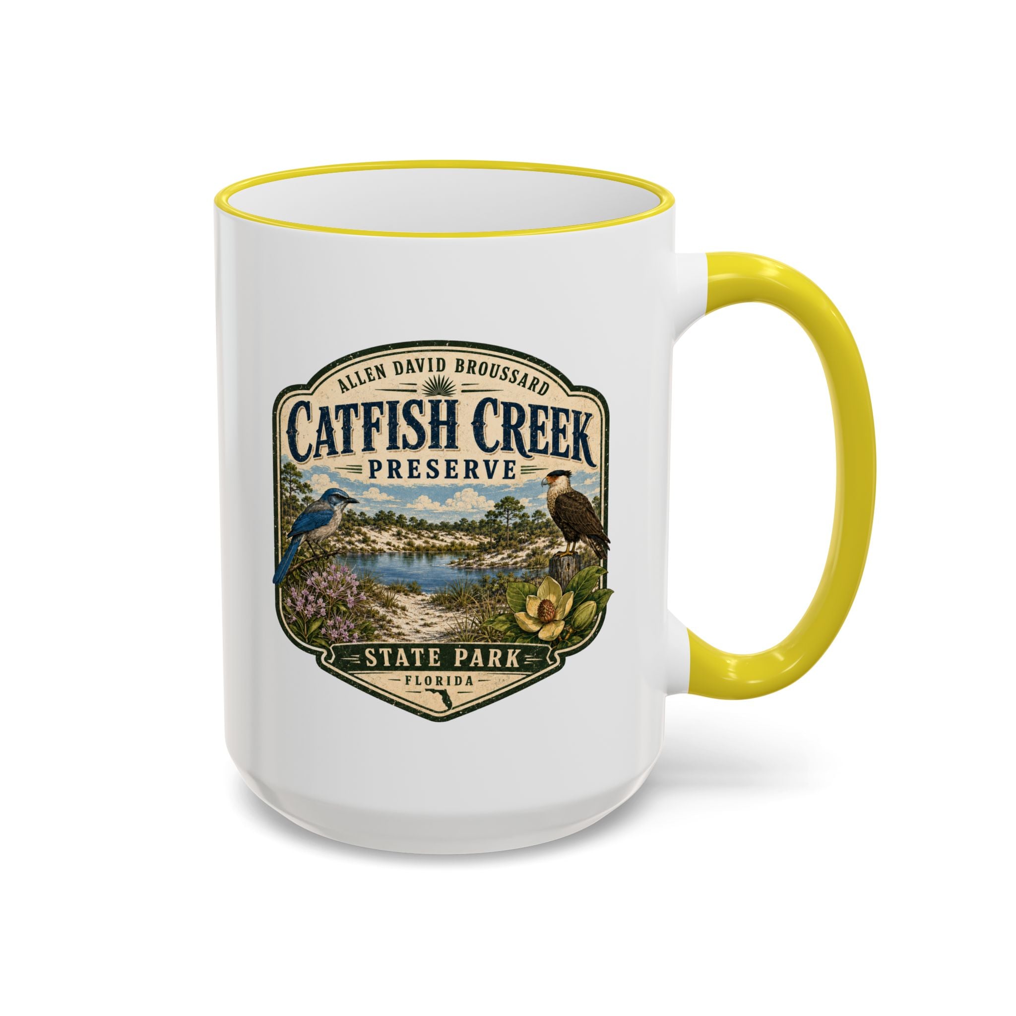 Catfish Creek Vintage Mug — Accent Rim & Handle 11oz/15oz