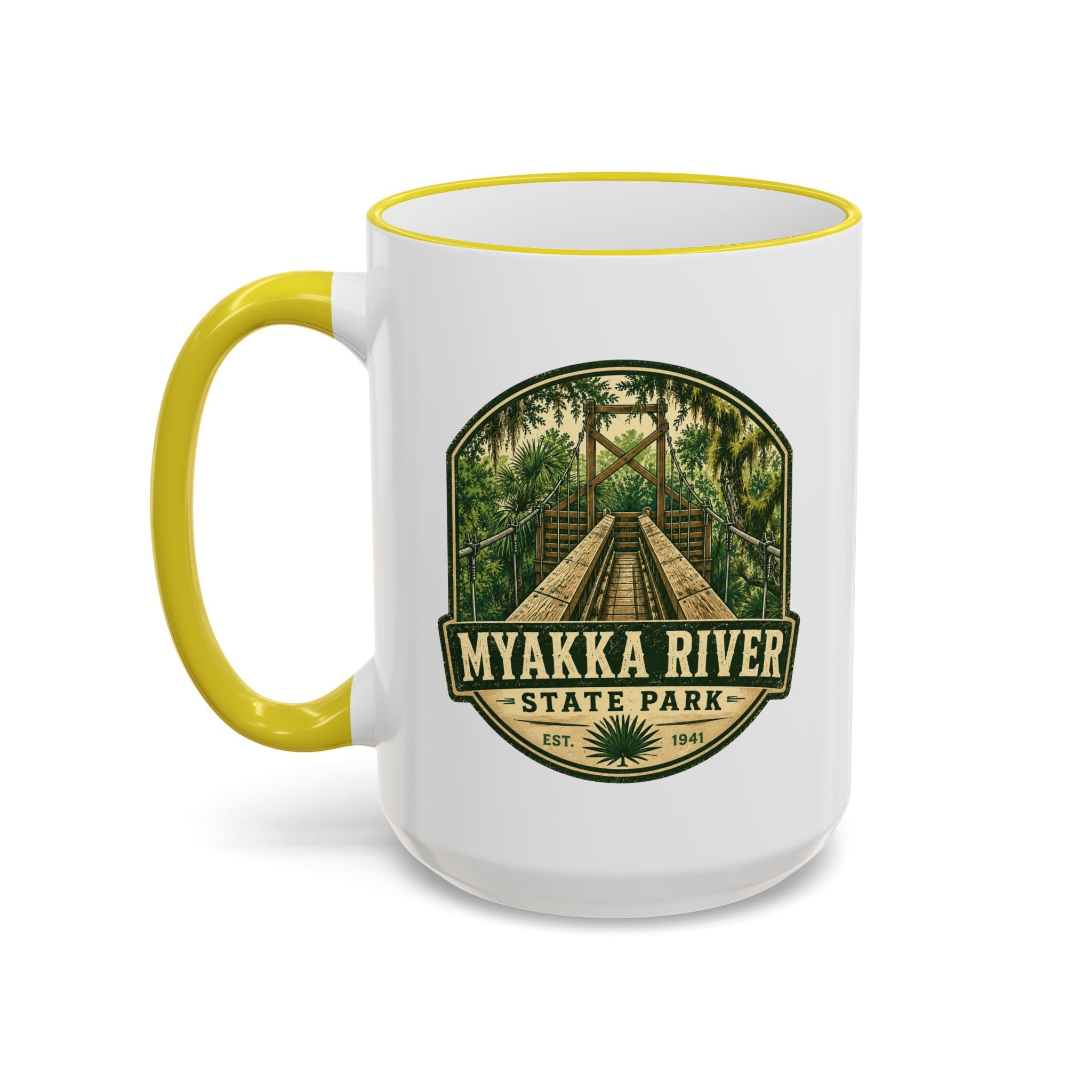 Myakka River Vintage Mug — Accent Rim & Handle 11oz/15oz