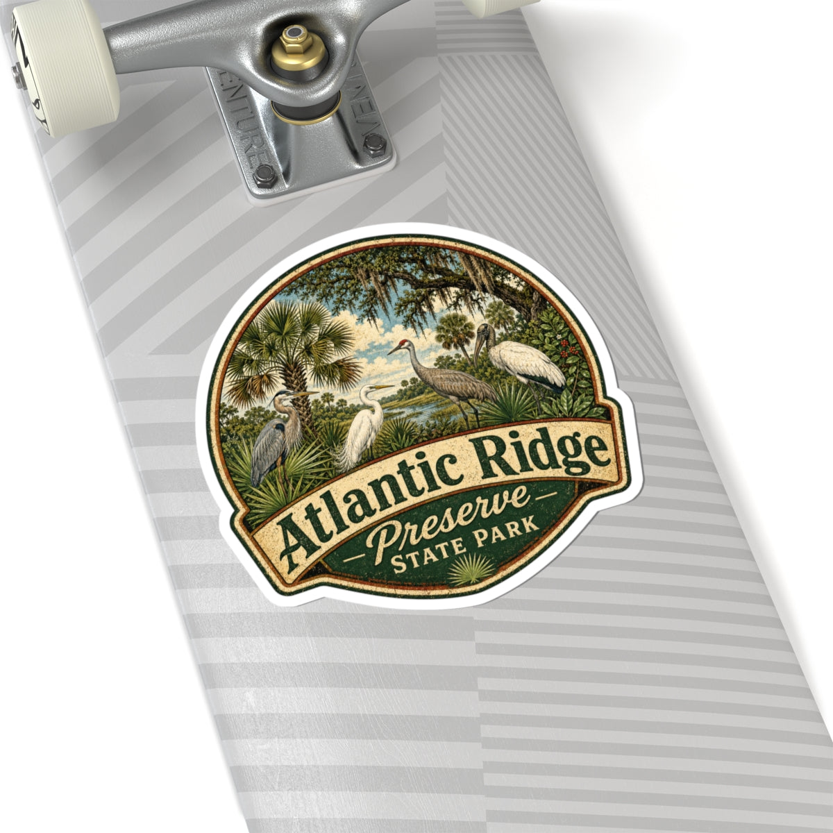 Atlantic Ridge Preserve State Park Sticker — Vintage Wildlife Kiss-Cut Decal